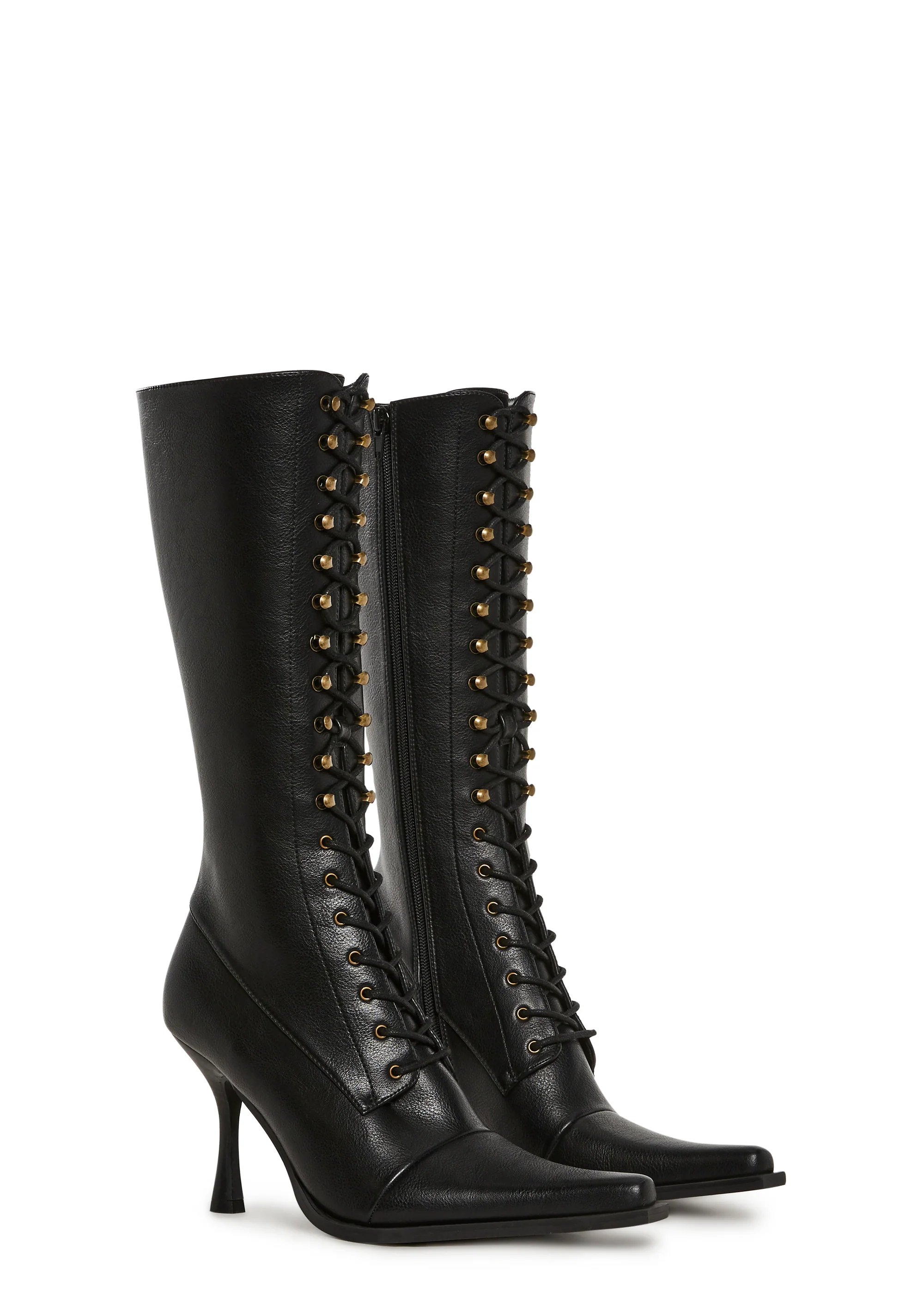 Tricks And Trials Lace Up Boots - Black - Image 3