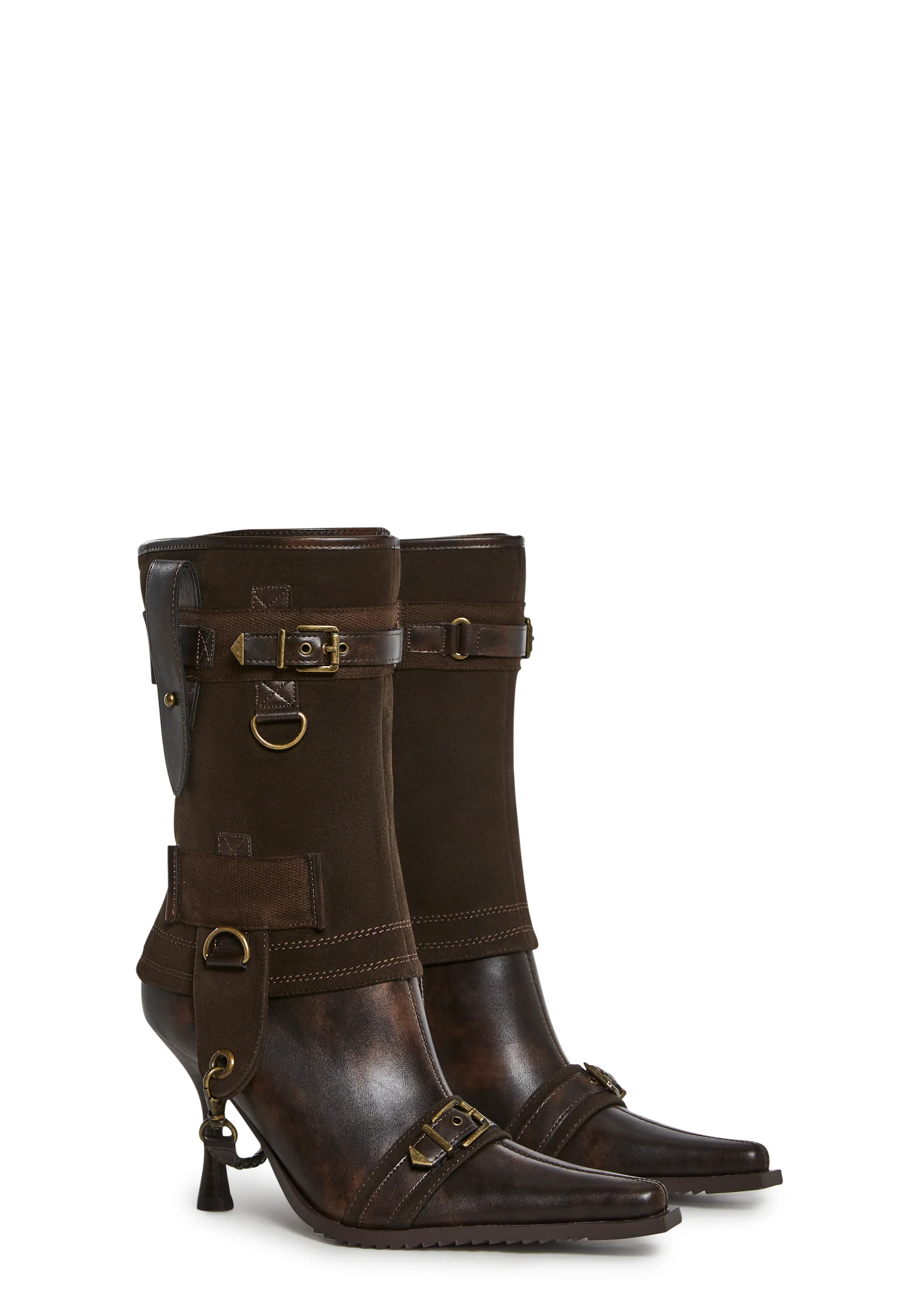 Ego Two Piece Heeled Boots - Image 3