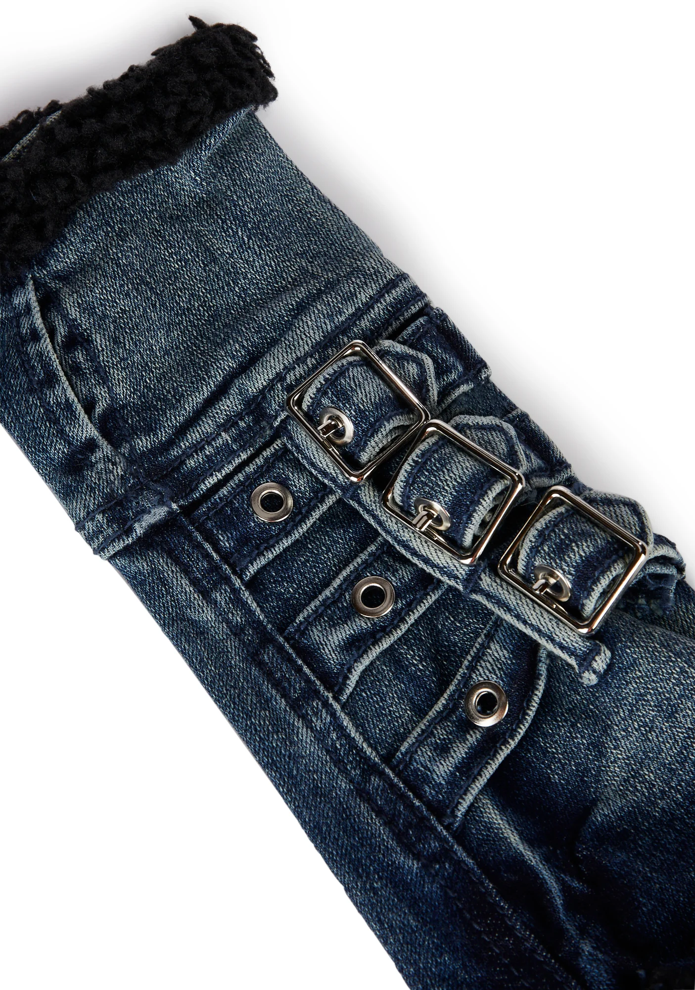 Lara Denim Gloves- Black - Image 2