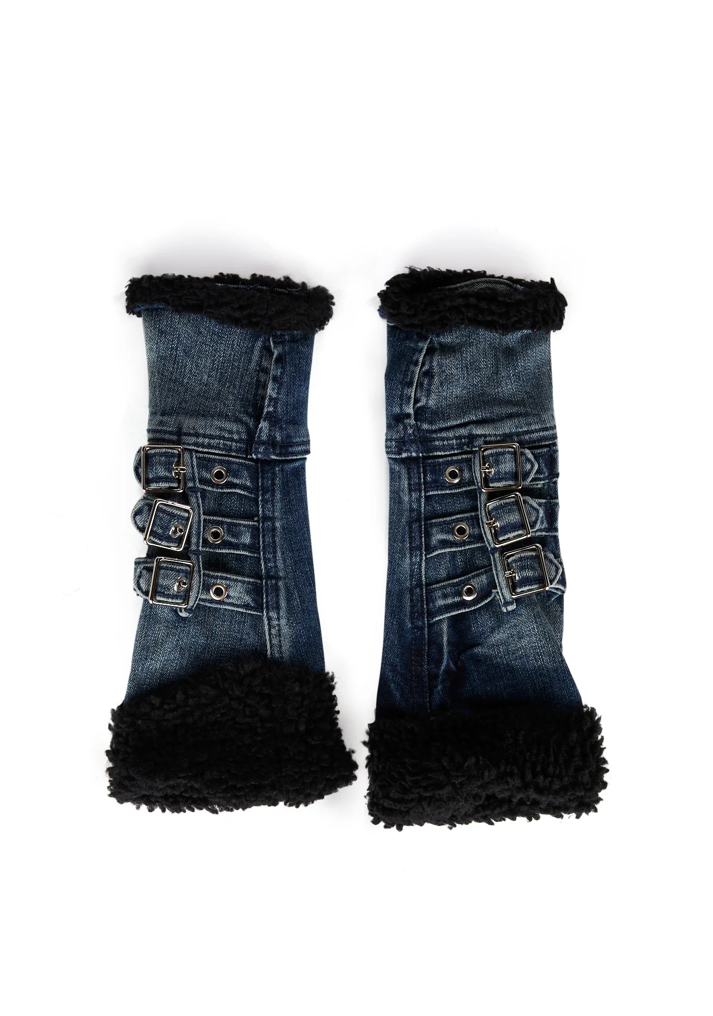 Lara Denim Gloves- Black - Image 3