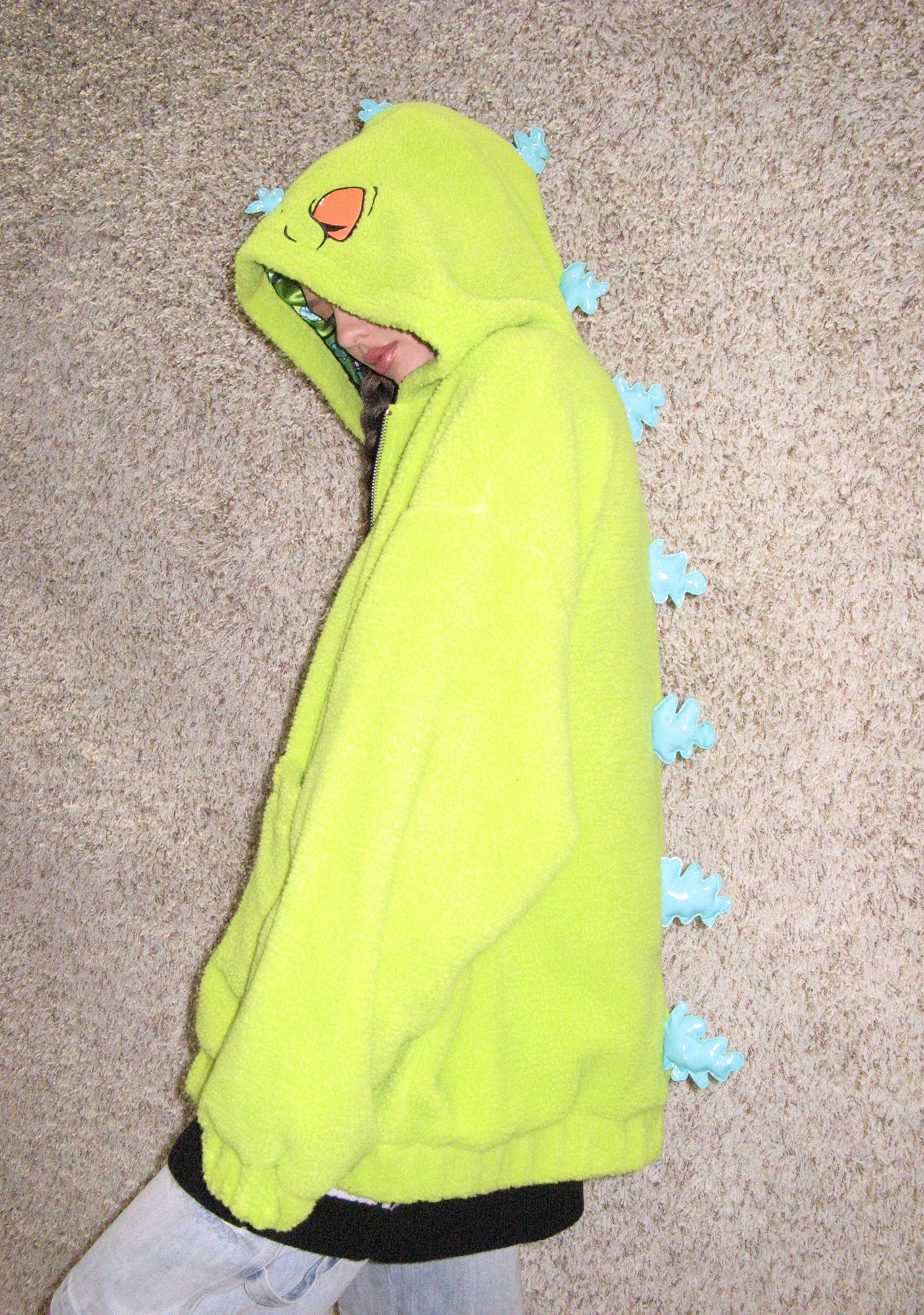 Larger Than Life Reptar Hooded Sherpa Jacket - Image 7