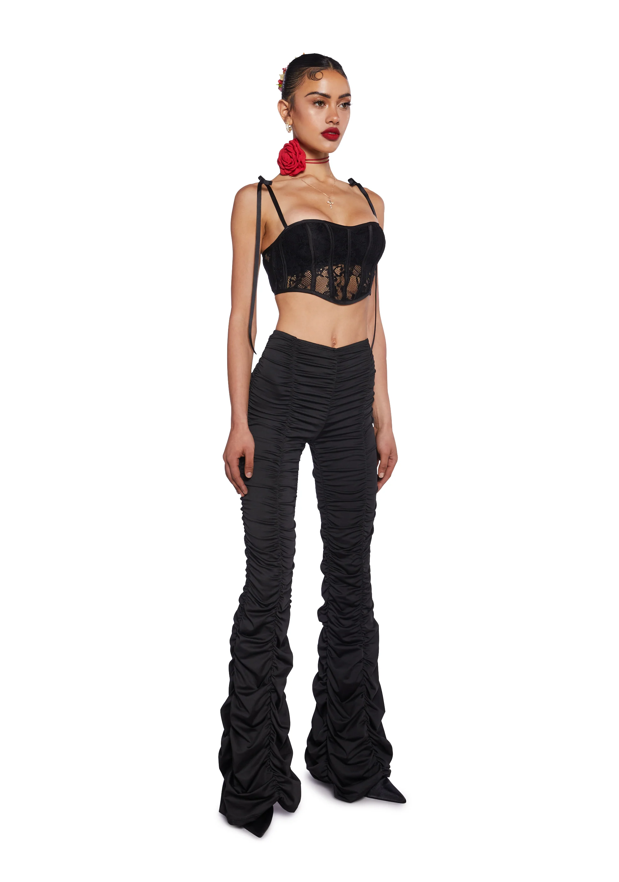 Lasso Babe Flare Pants - Black - Image 2