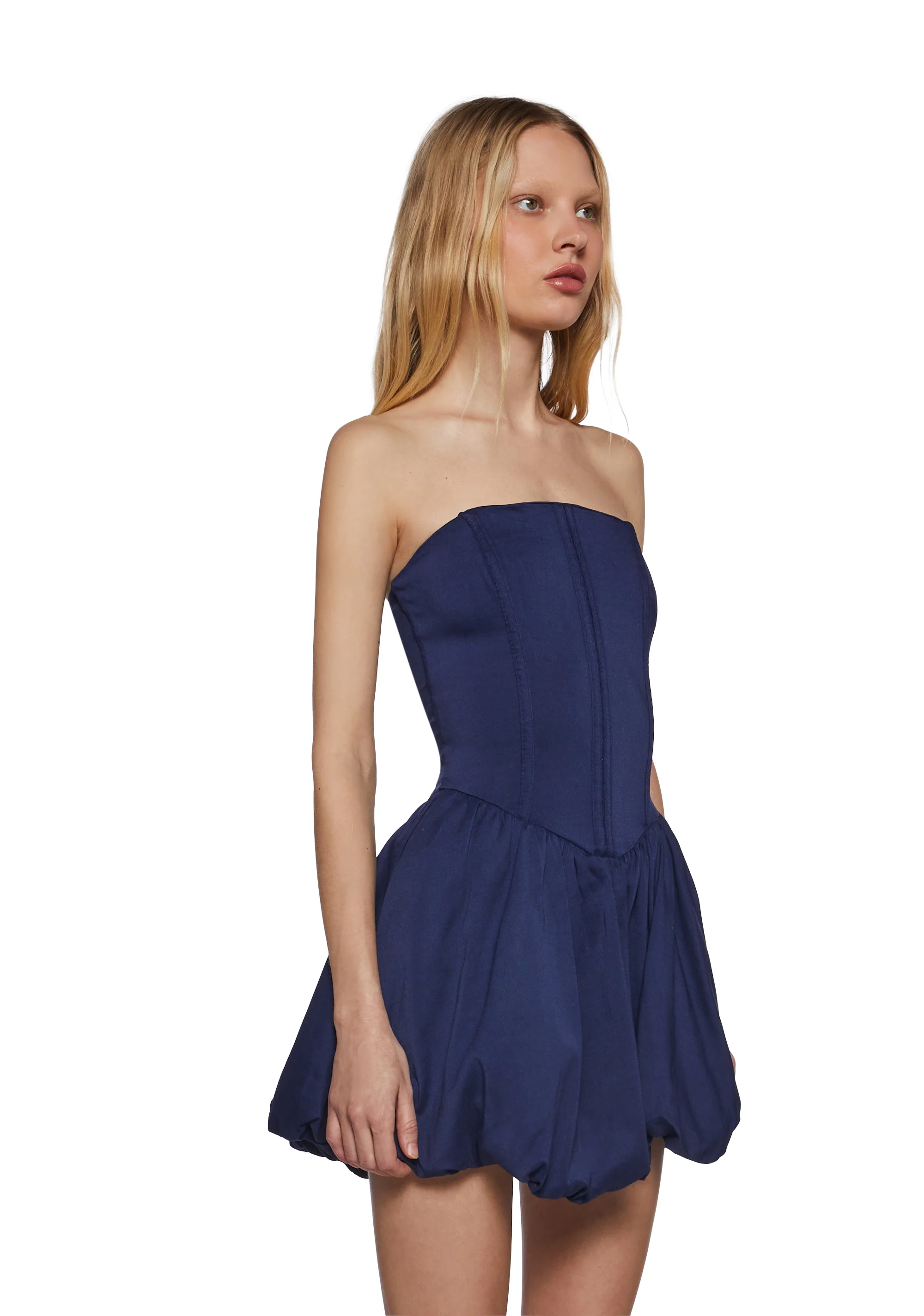 Last Friday Night Corset Dress - Navy - Image 3