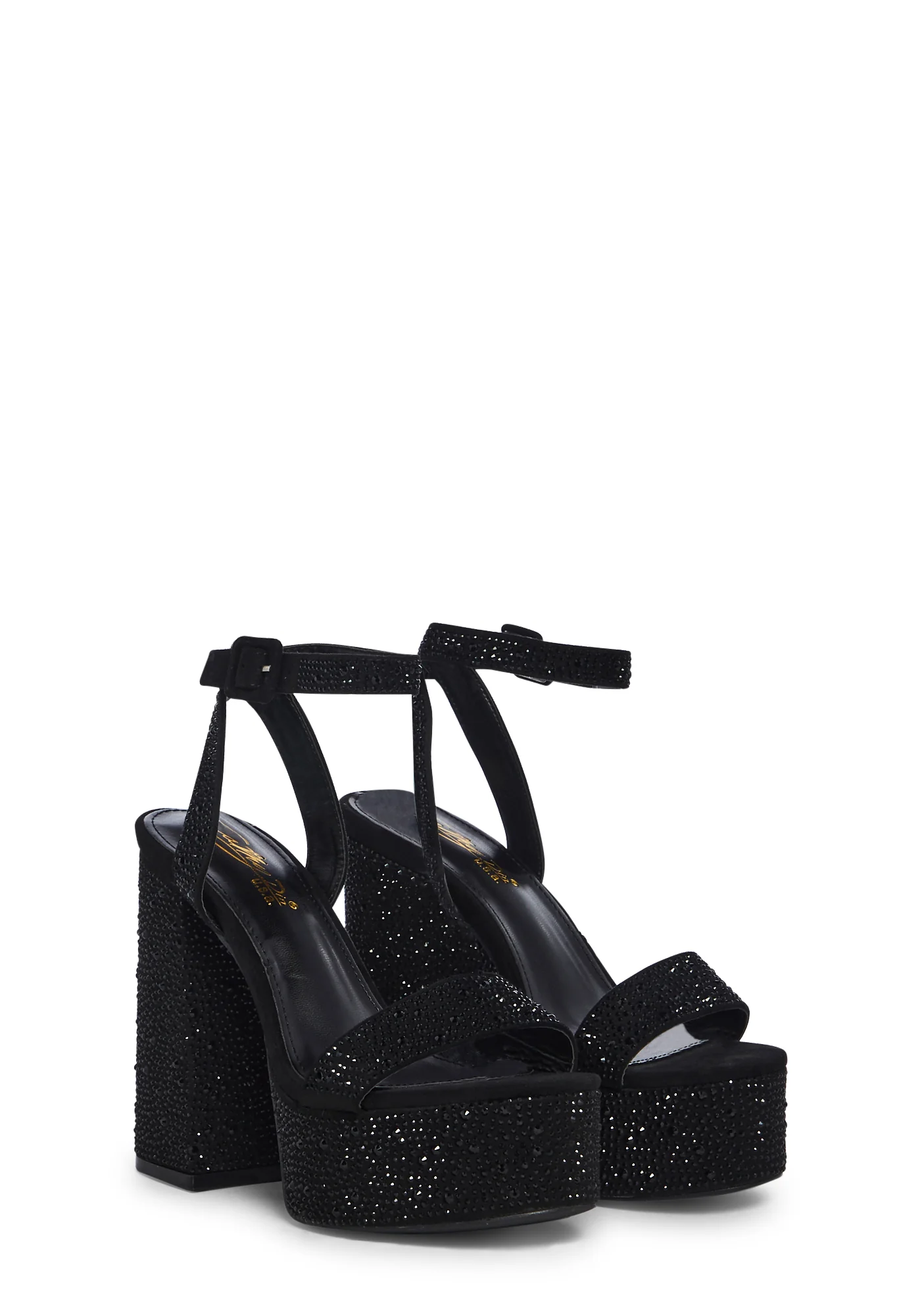 Late Night Dance Block Heels- Black - Image 3