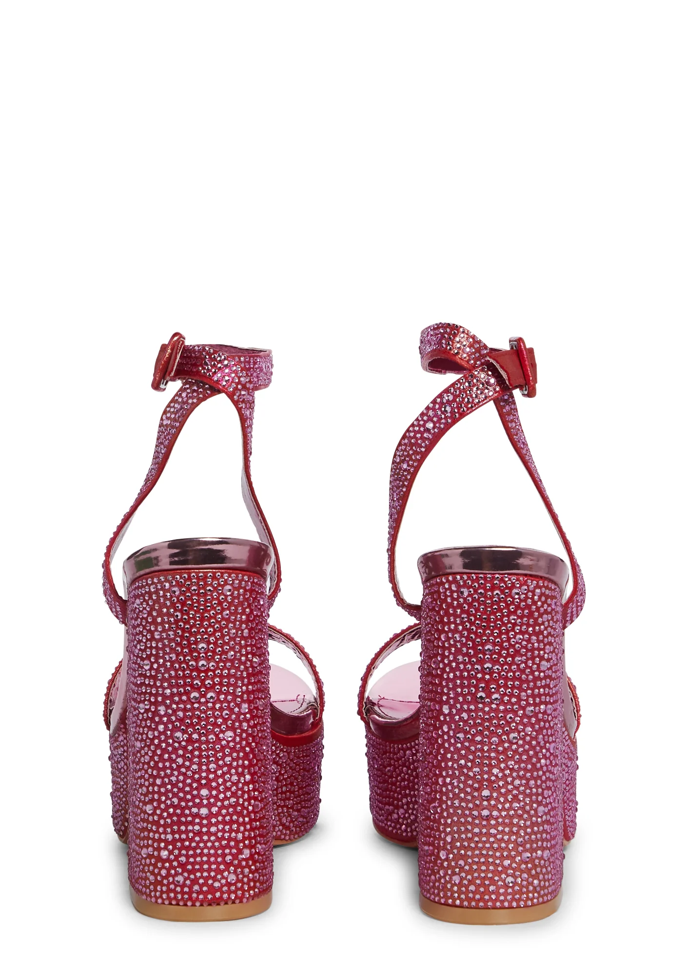 Late Night Dance Block Heels- Pink - Image 4