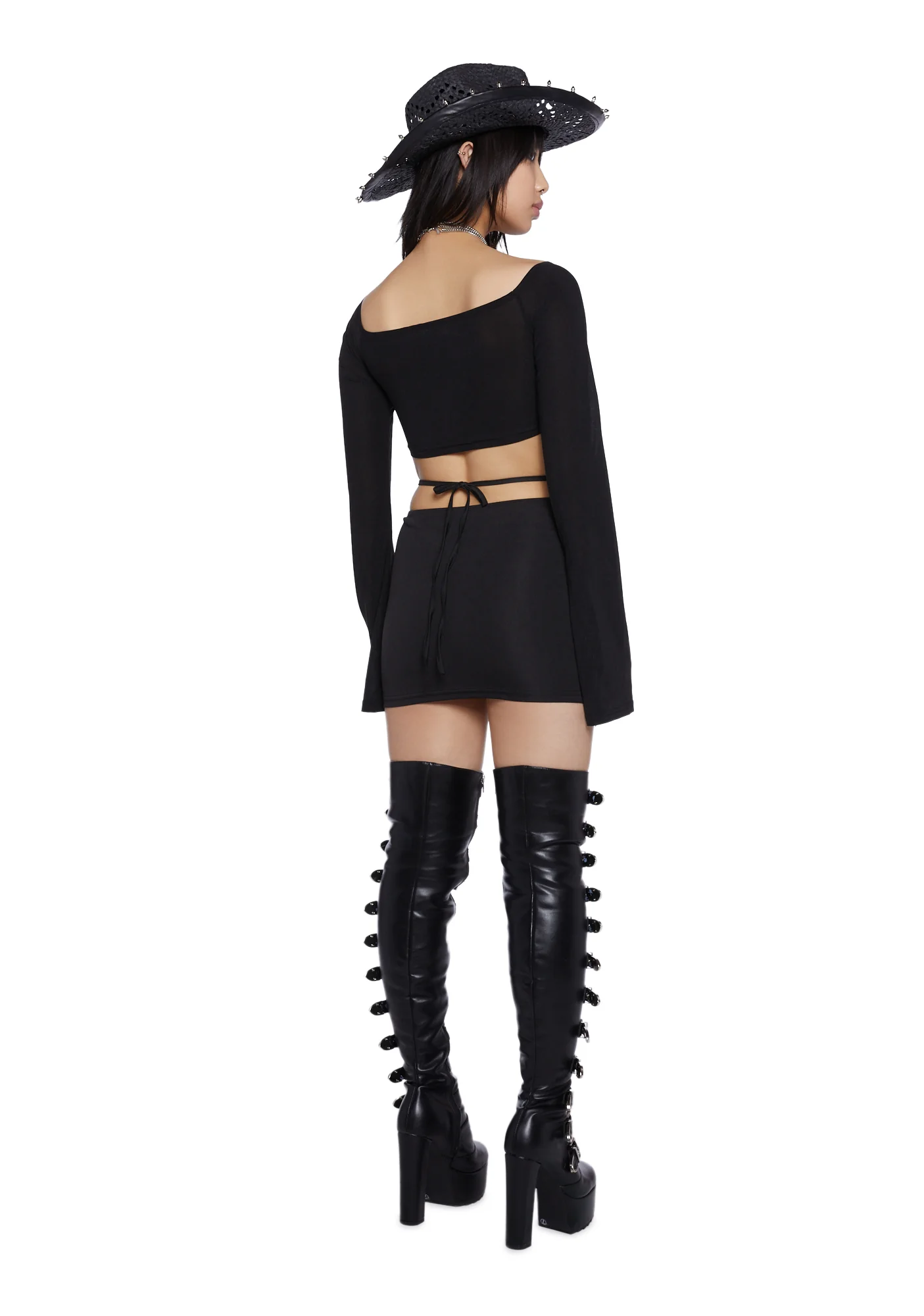 Late Nights Skirt Set - Black - Image 4