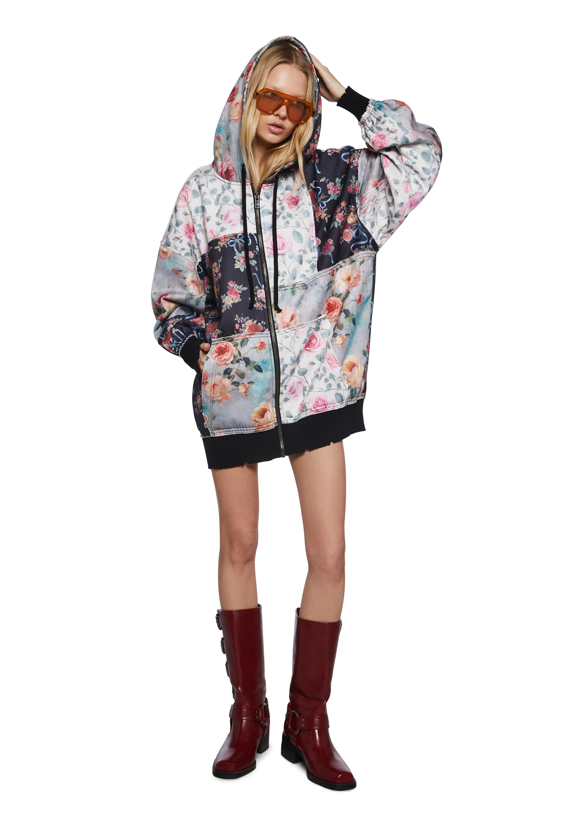 Late Riser Patchwork Hoodie - Image 2