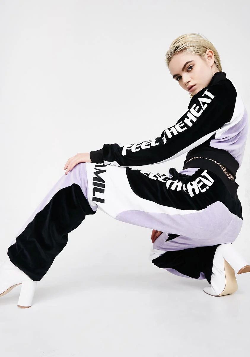 Lavender Velour Motocross Trousers - Image 4