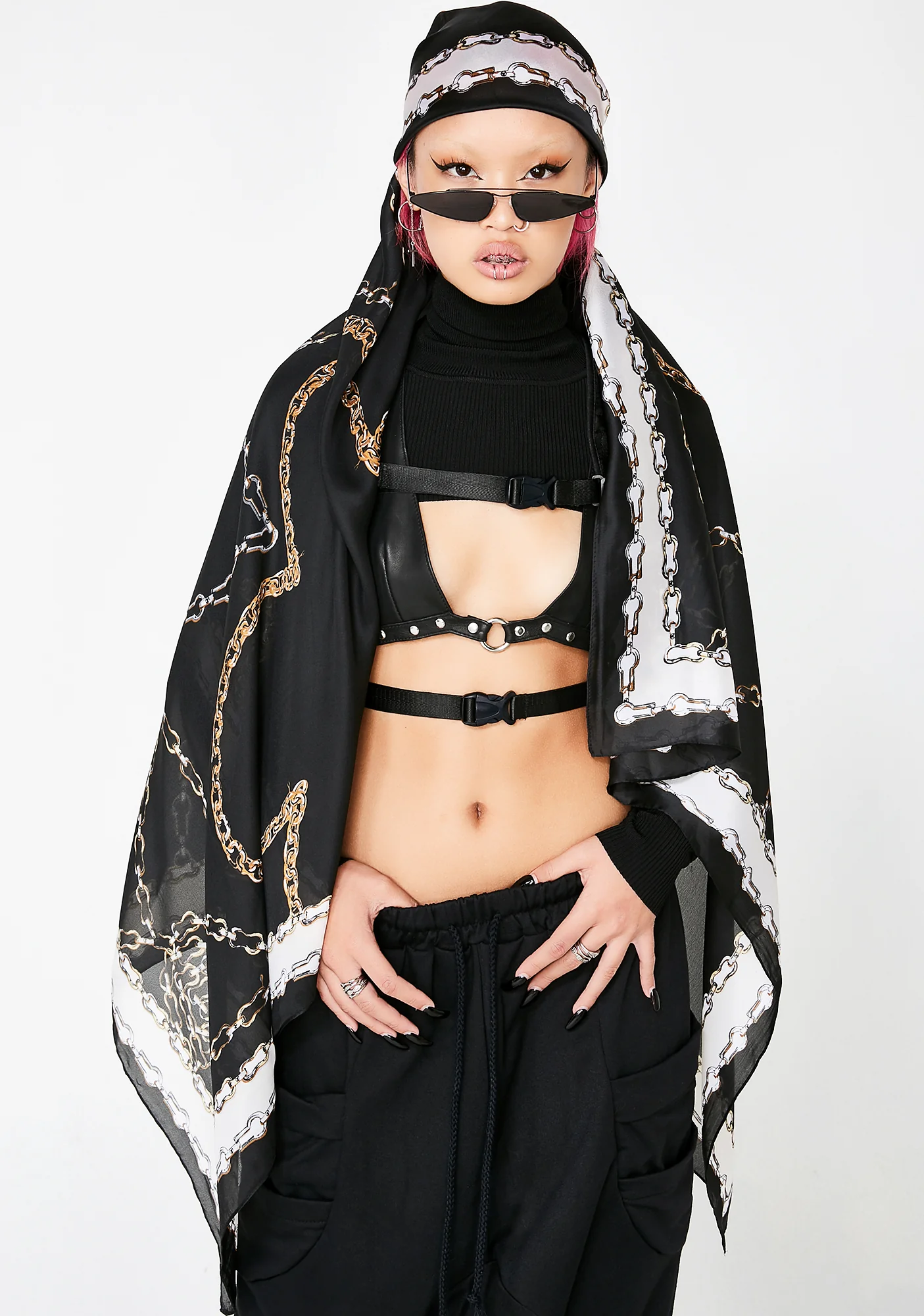 Lavish Chains Satin Scarf - Image 2