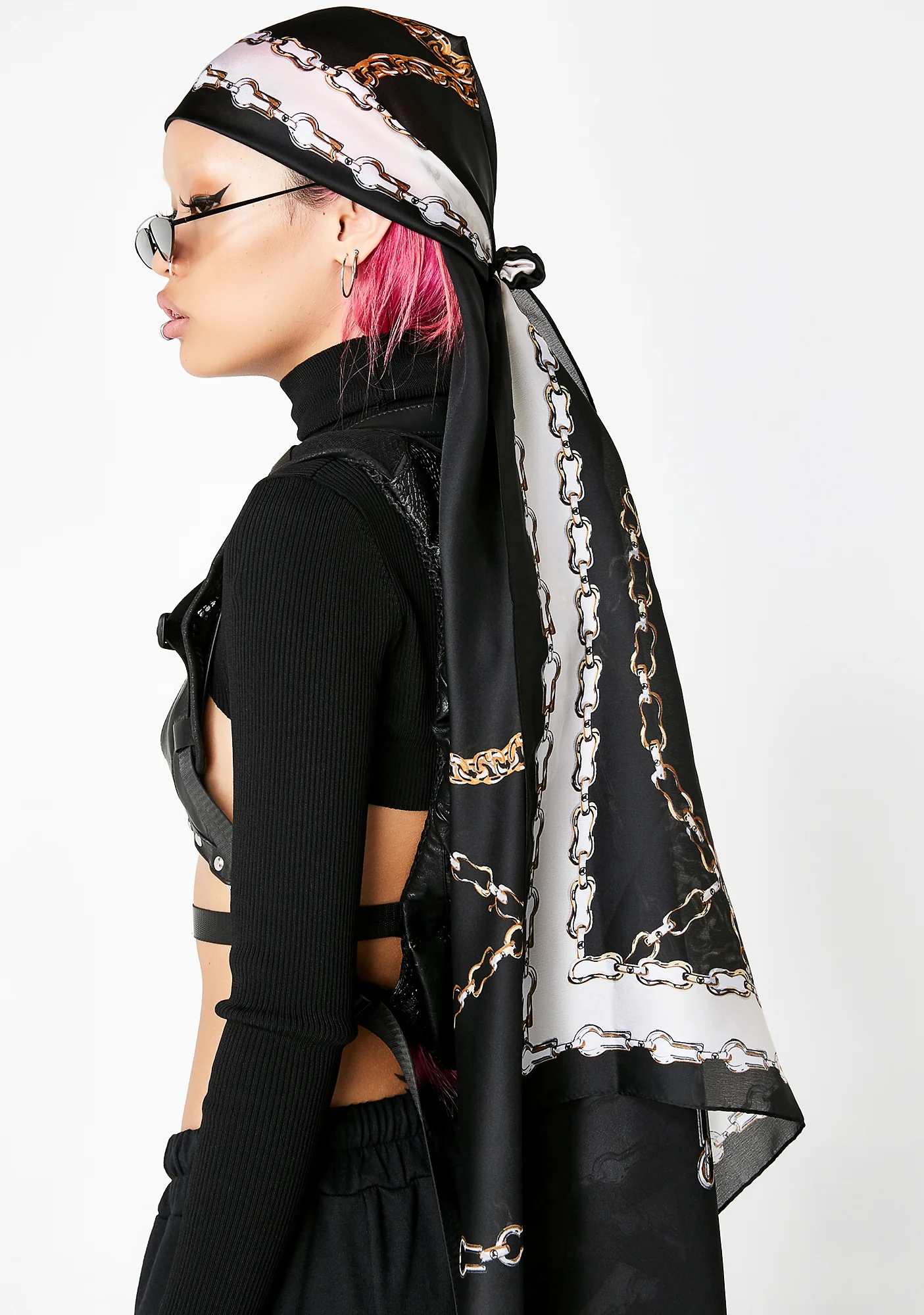 Lavish Chains Satin Scarf - Image 3