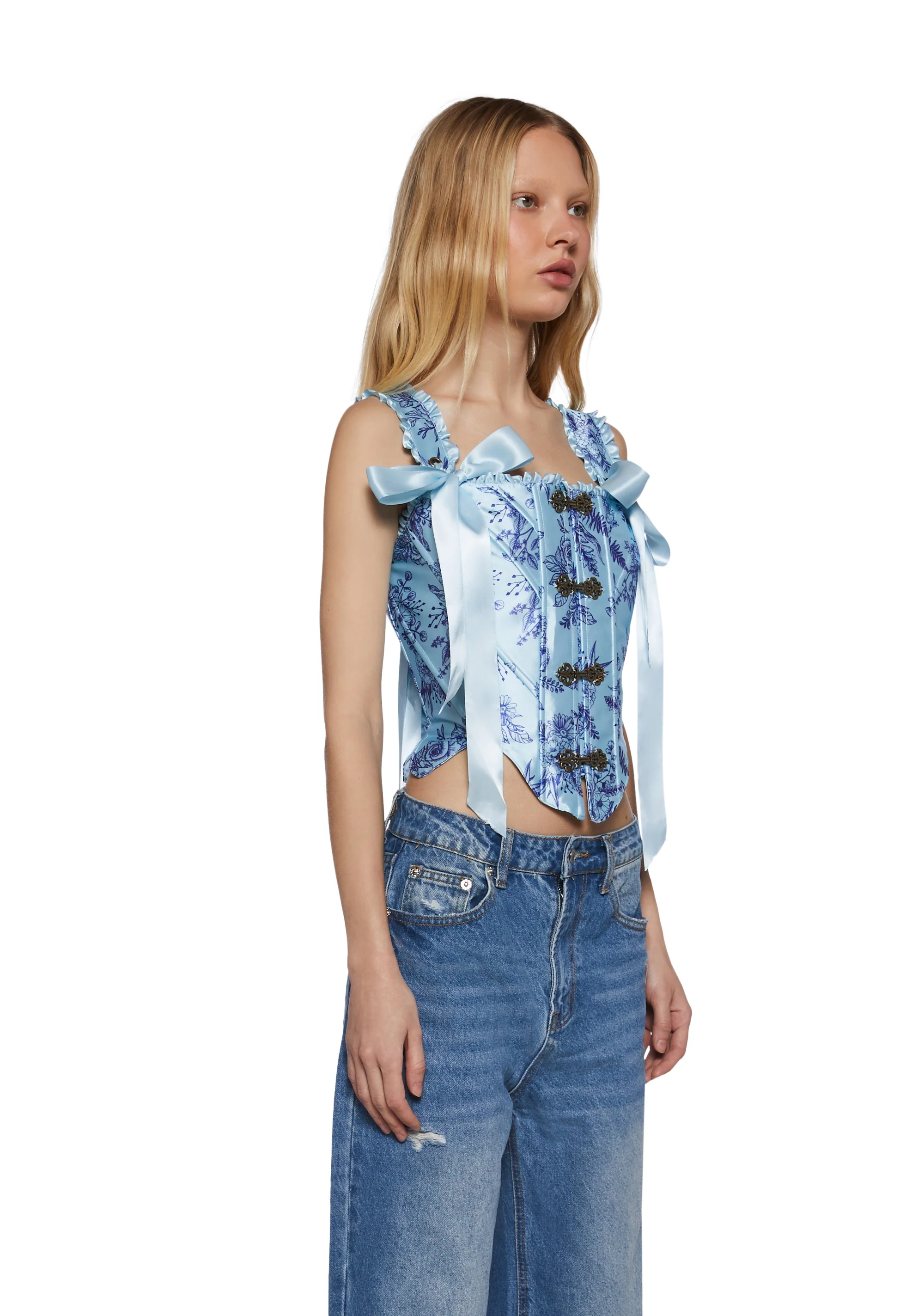 Lavish Duchess Corset Top - Blue - Image 3