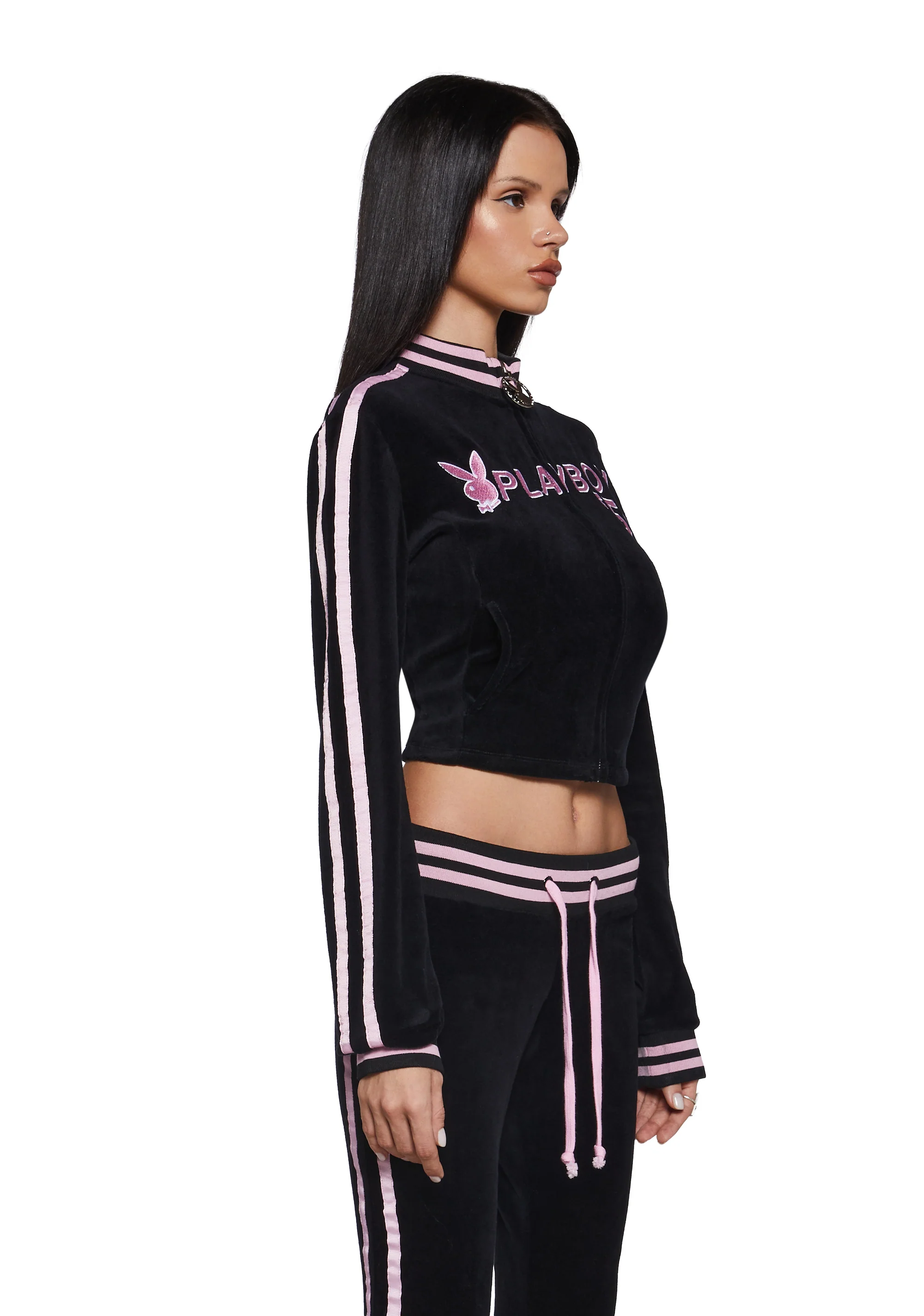 Leisurely Yours Velour Track Jacket - Image 3