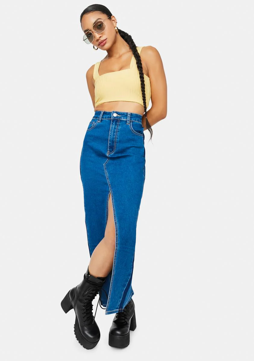 Lemon Left On Read Ribbed Bralette Top - Image 3