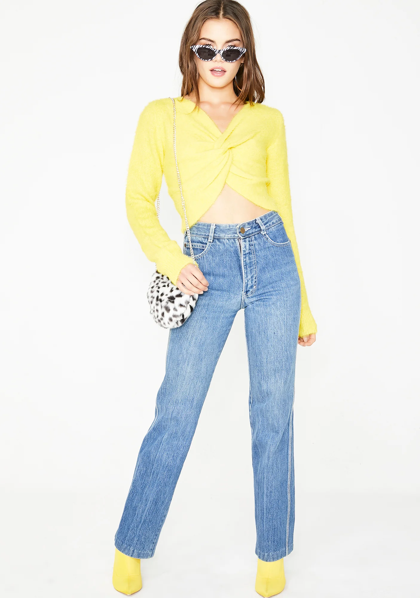 Lemon Pay Attention Fuzzy Sweater - Image 5