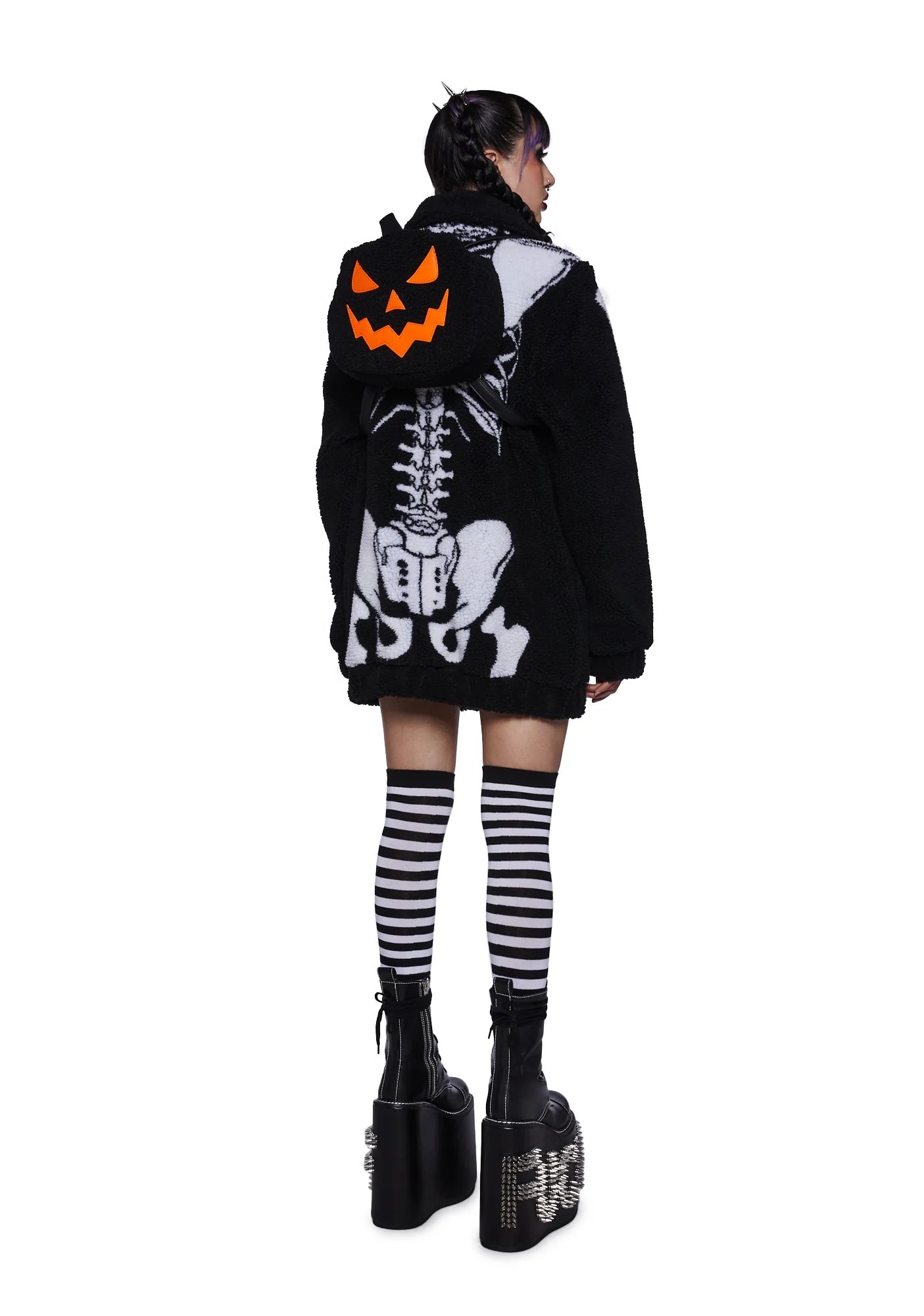 Let's Get Lit Pumpkin Backpack - Black - Image 5