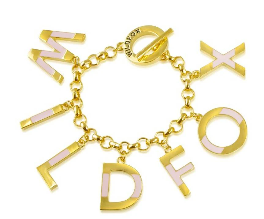 Letter Bracelet - Gold - Image 4
