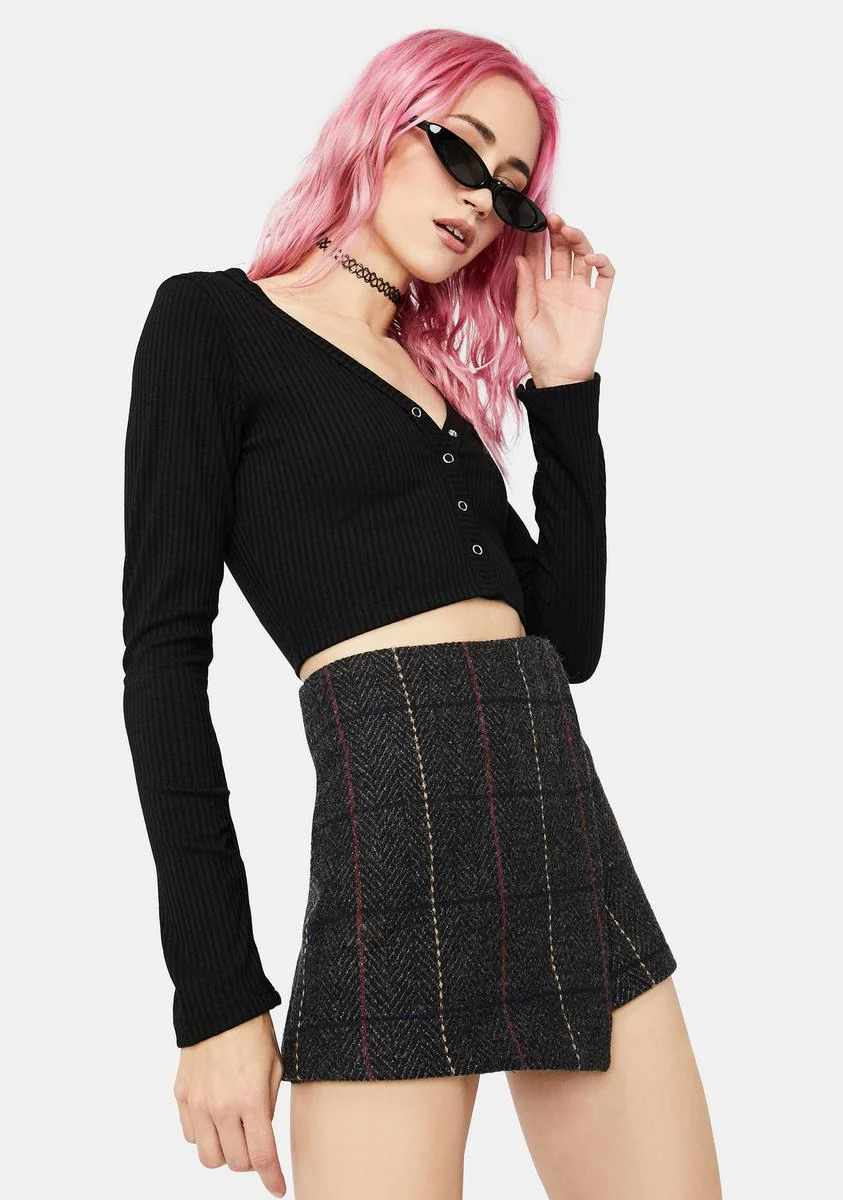 Library Date Plaid Skort - Image 2