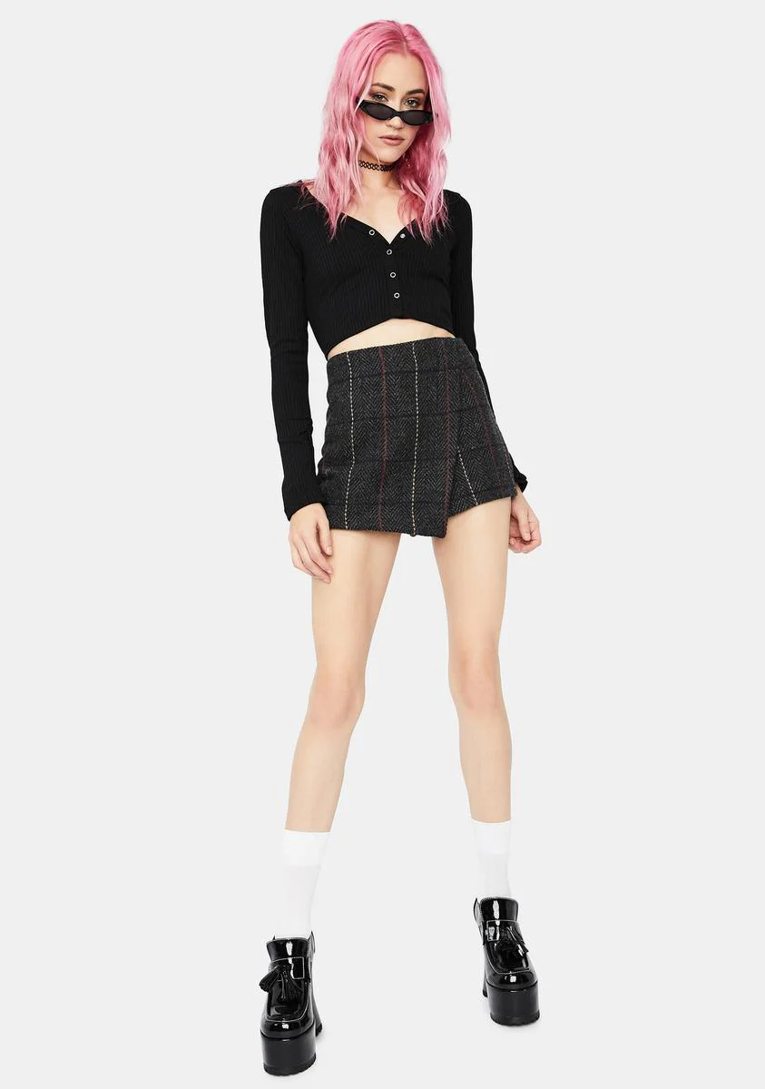 Library Date Plaid Skort - Image 3