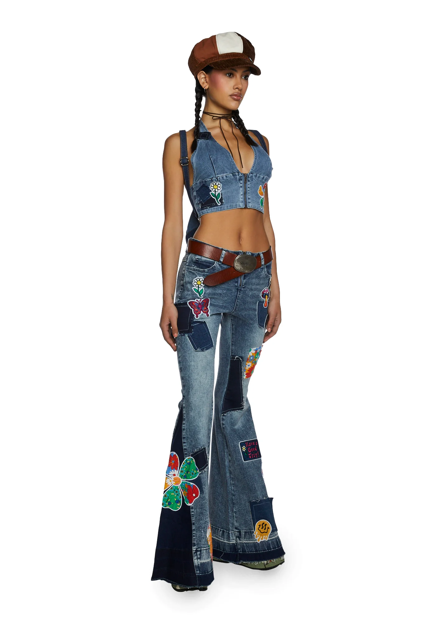 Lift Your Spirit Patchwork Flares - Image 3