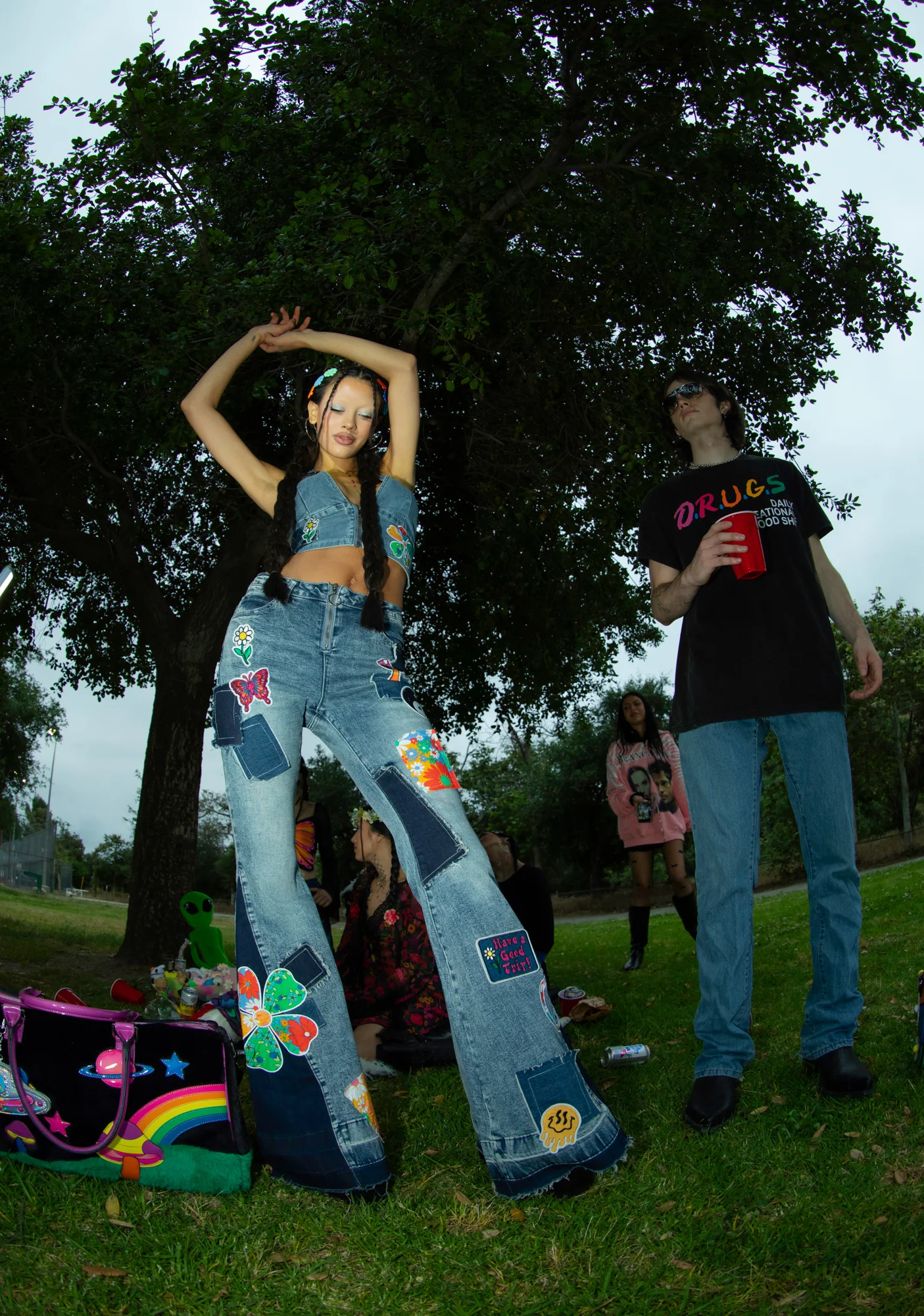 Lift Your Spirit Patchwork Flares - Image 6