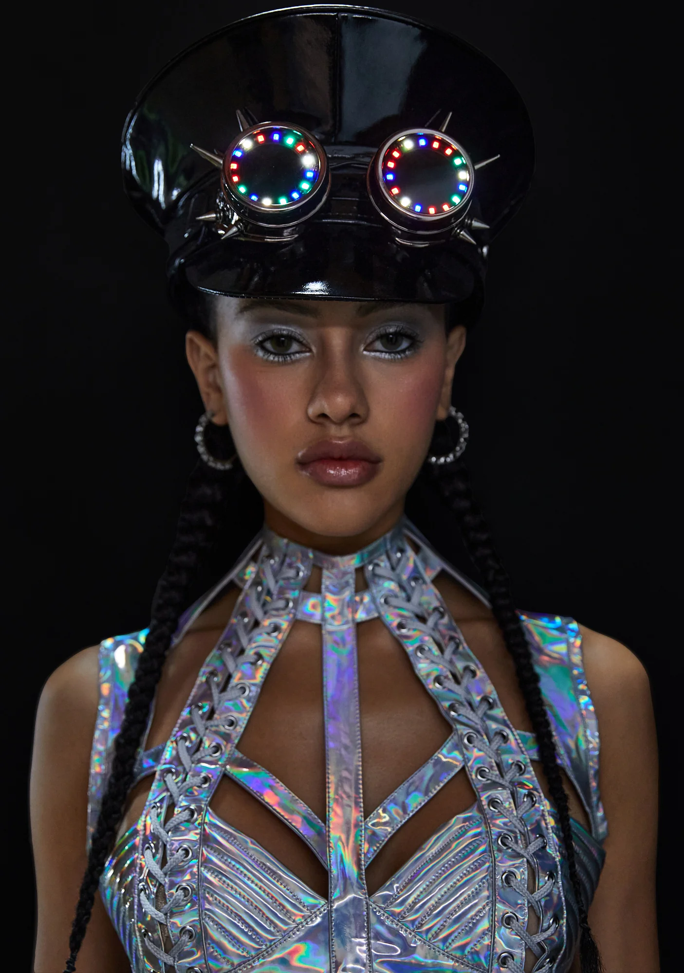 Infinite Illusion Light Up Goggle Hat - Black - Image 2