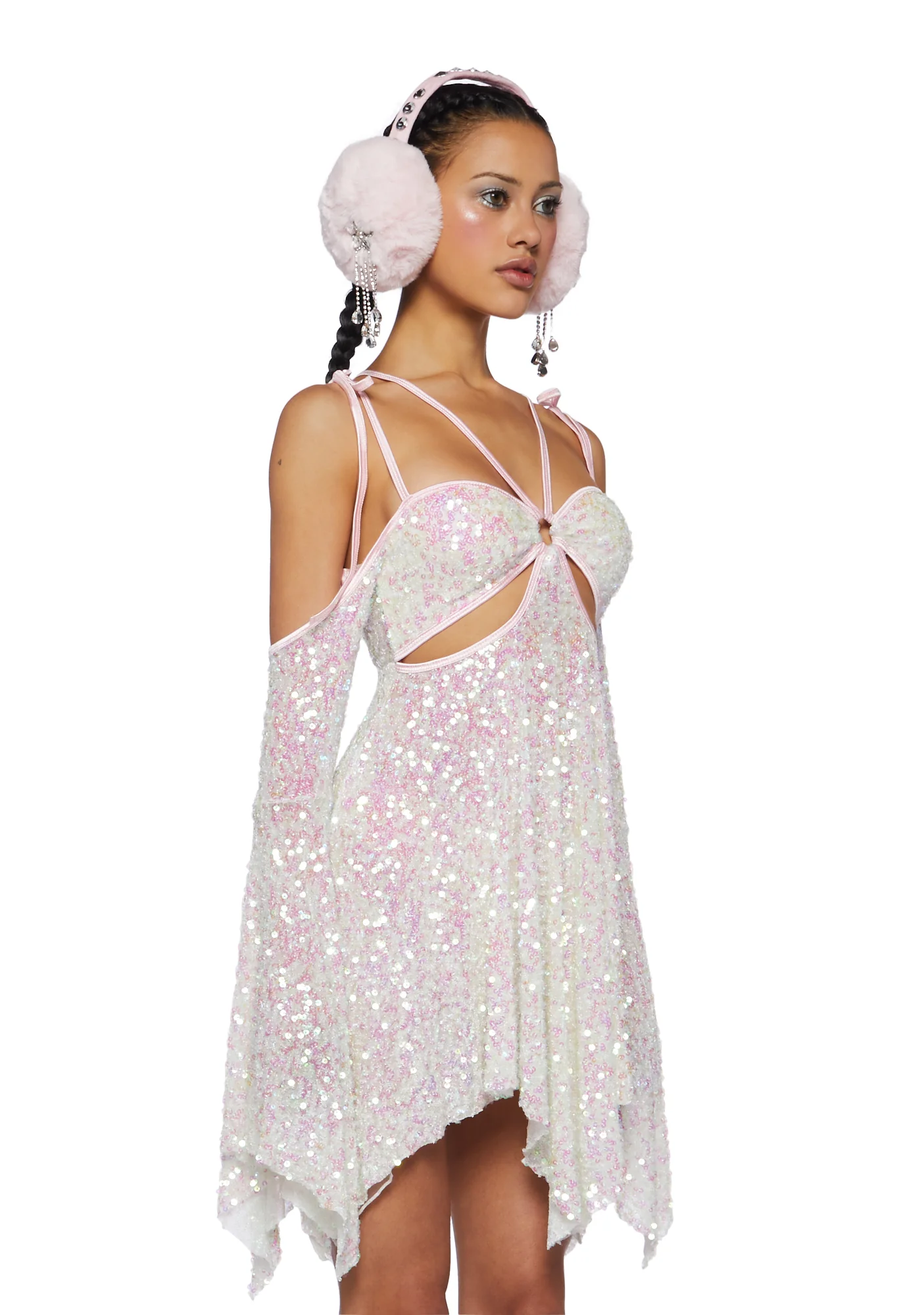 Lightning In A Bottle Mini Dress - White - Image 3