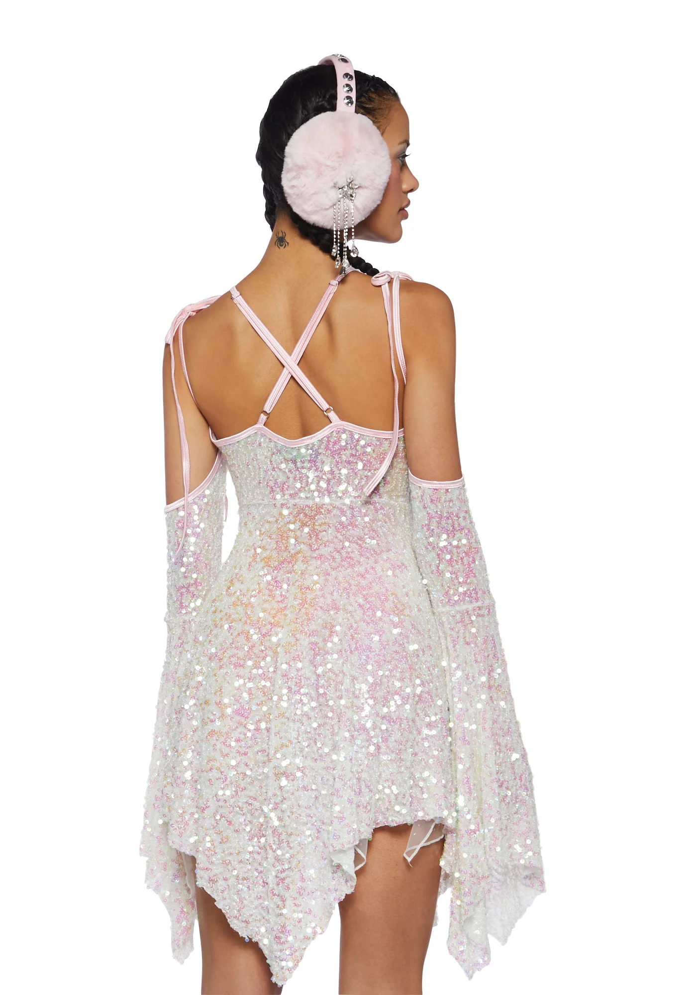 Lightning In A Bottle Mini Dress - White - Image 4