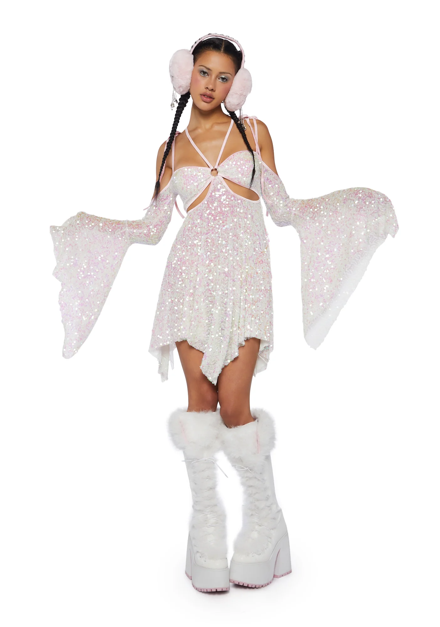 Lightning In A Bottle Mini Dress - White - Image 5