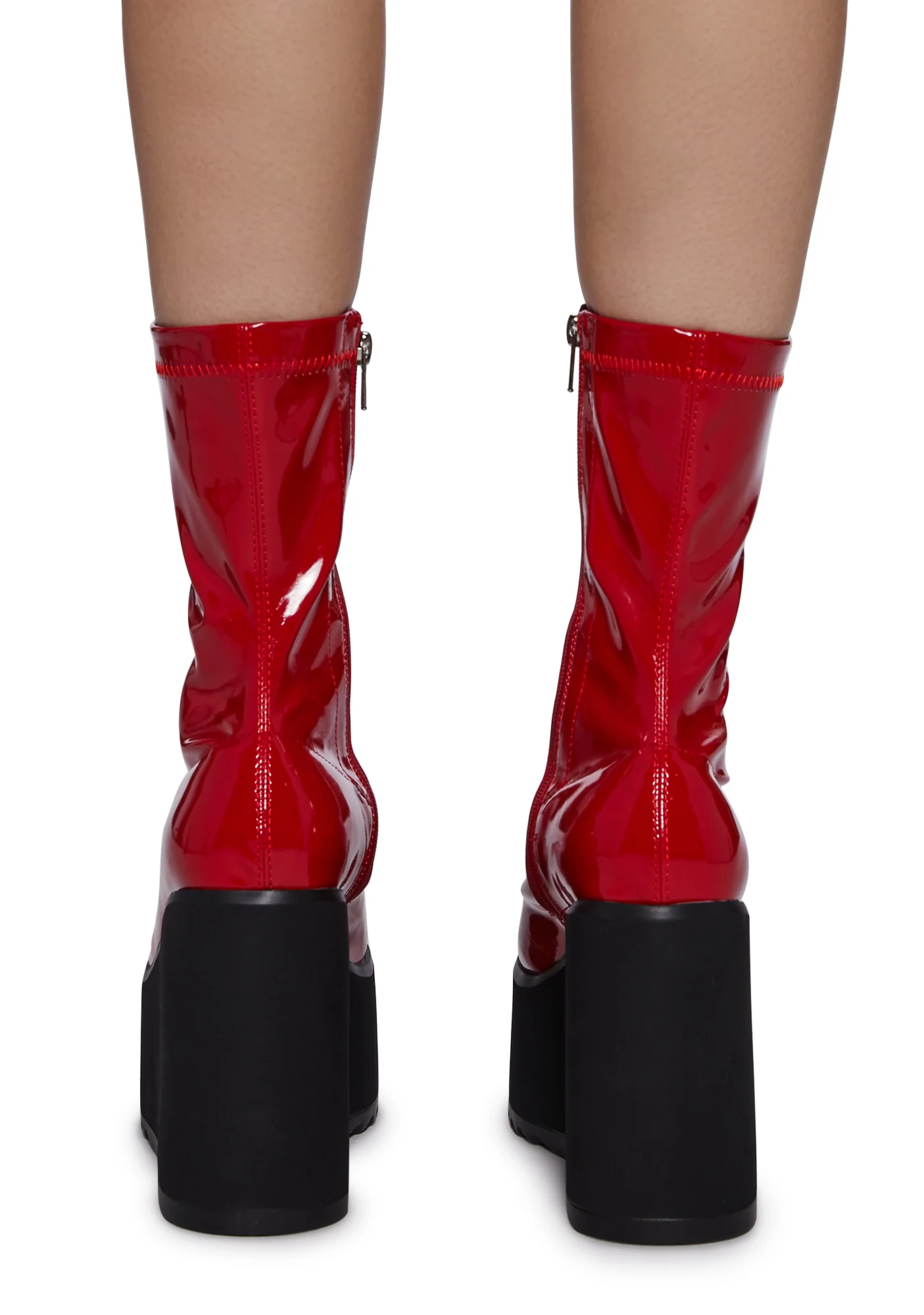 Lights Out Platform Boots - Red - Image 4