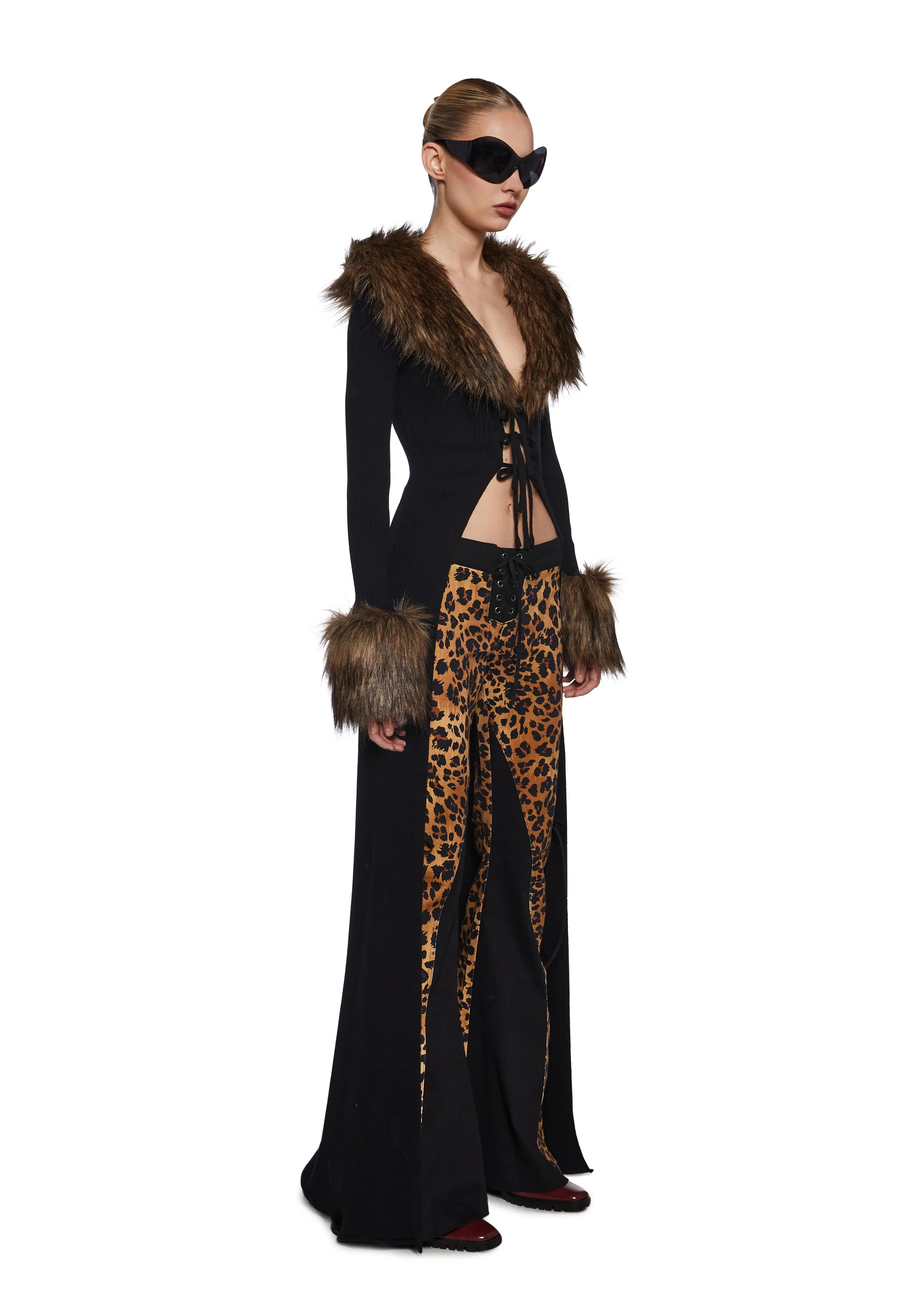 Like A Boss Faux Fur Duster - Image 4