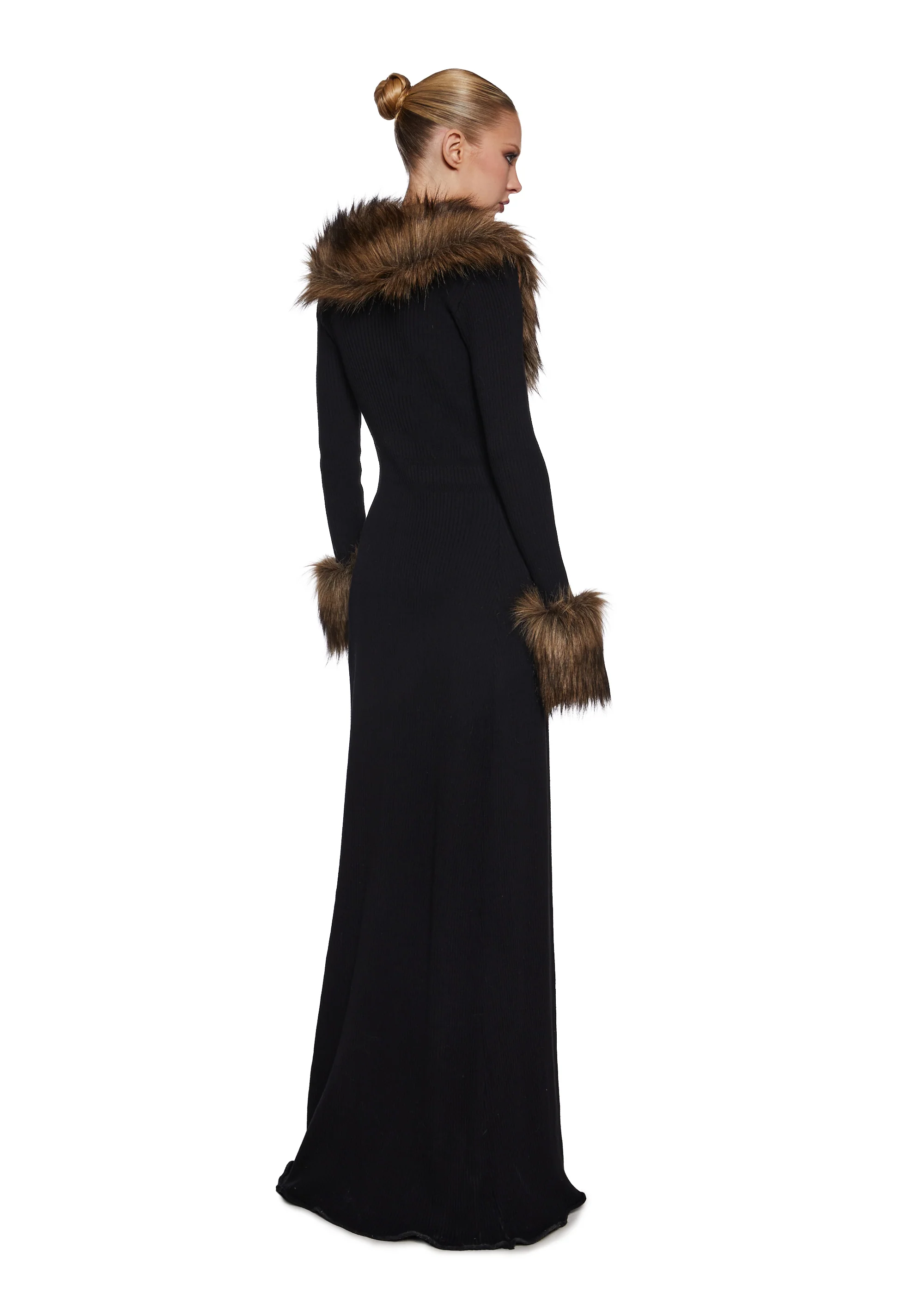 Like A Boss Faux Fur Duster - Image 5