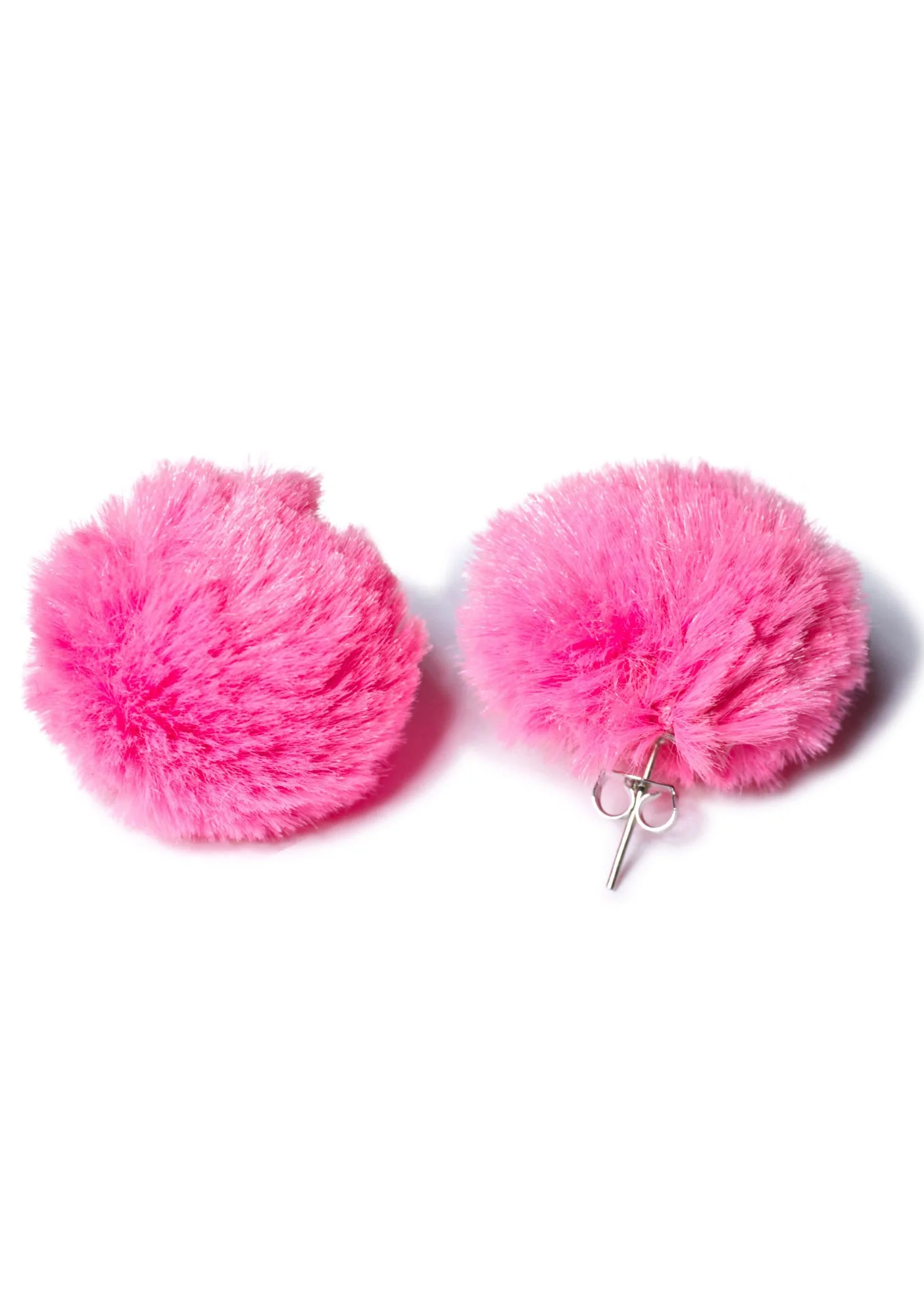 Like Whatever Pom Earrings - Light Pink - Image 2