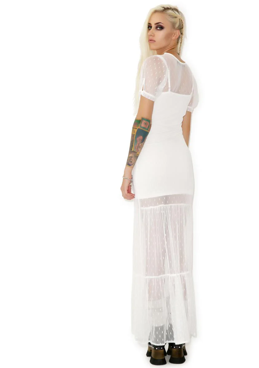 Lil Darlin Maxi Dress - White - Image 5
