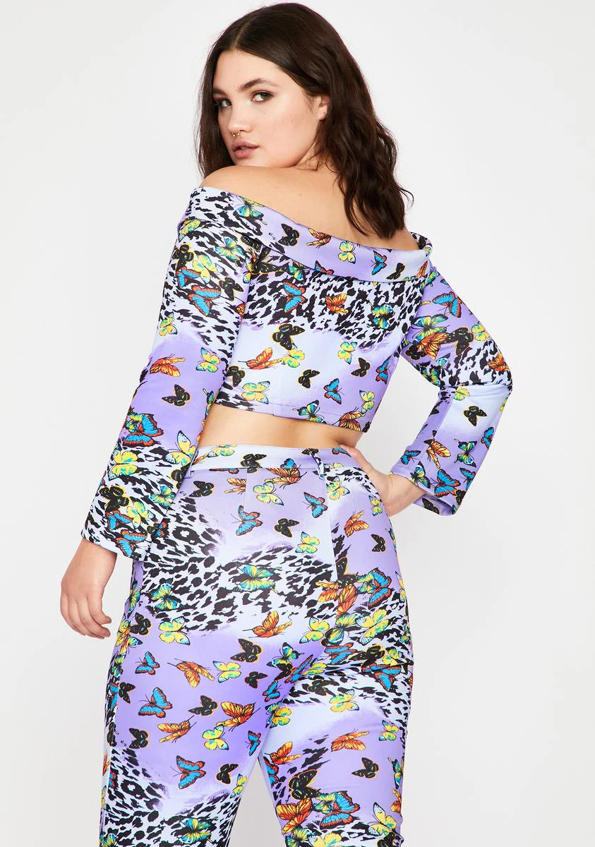 Lilac Her Wild Fusion Crop Top - Image 4