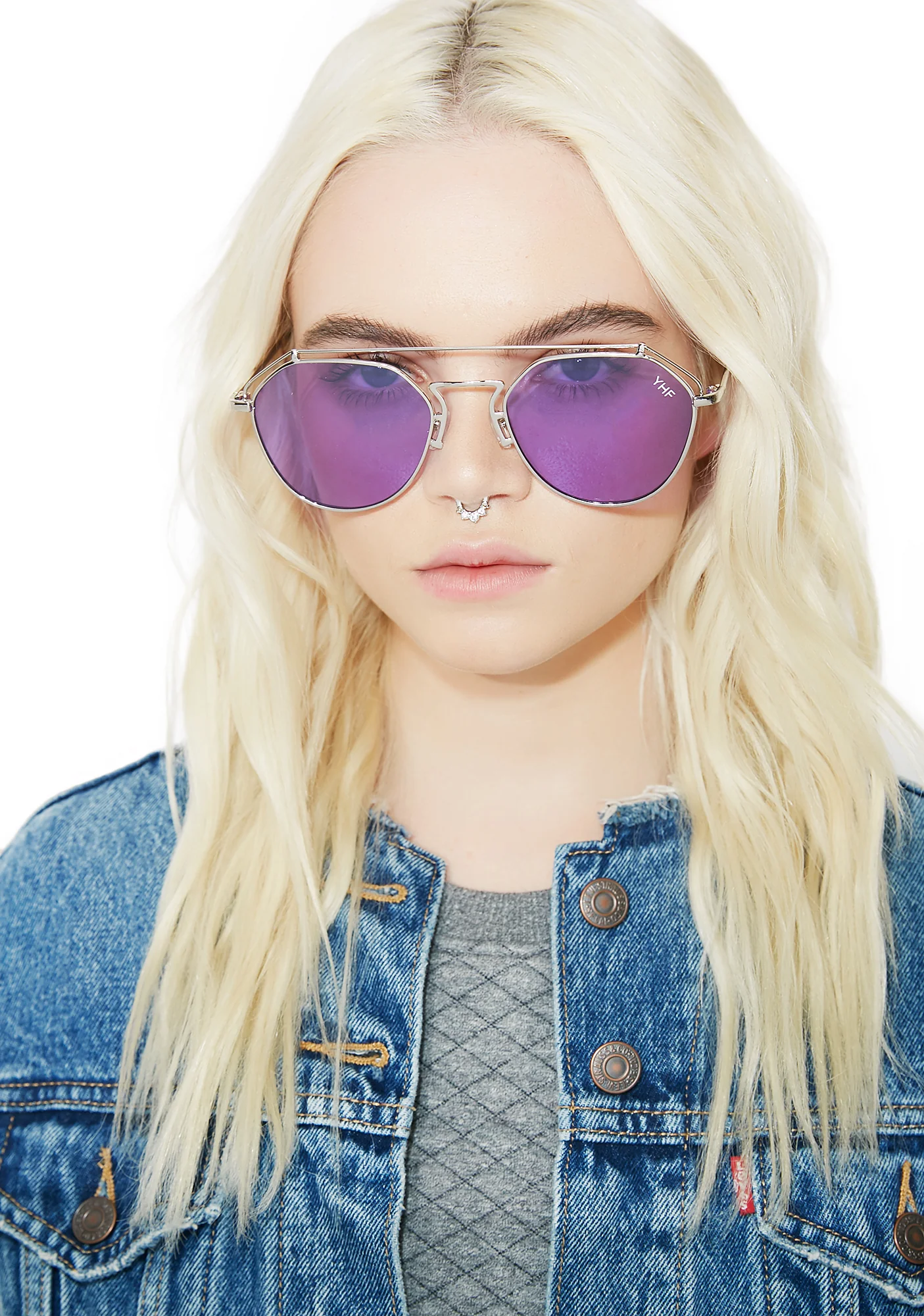 Lilac Stephanie Transparent Sunglasses - Image 3