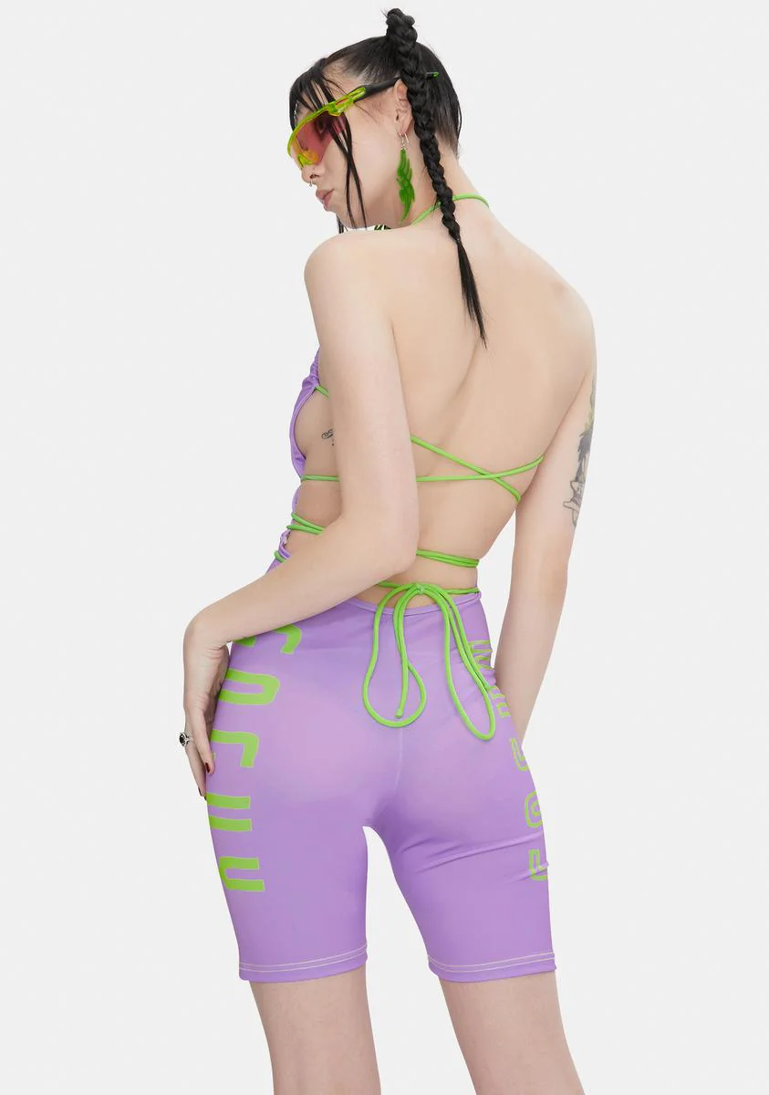 Lilac Strappy Unitard - Image 4