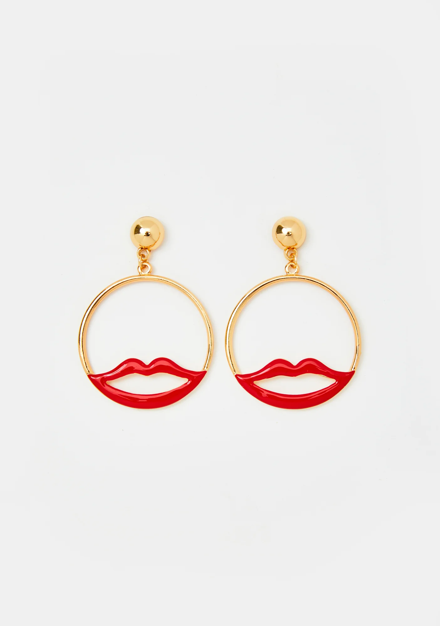 Lip Locked Hoop Earrings - Image 2