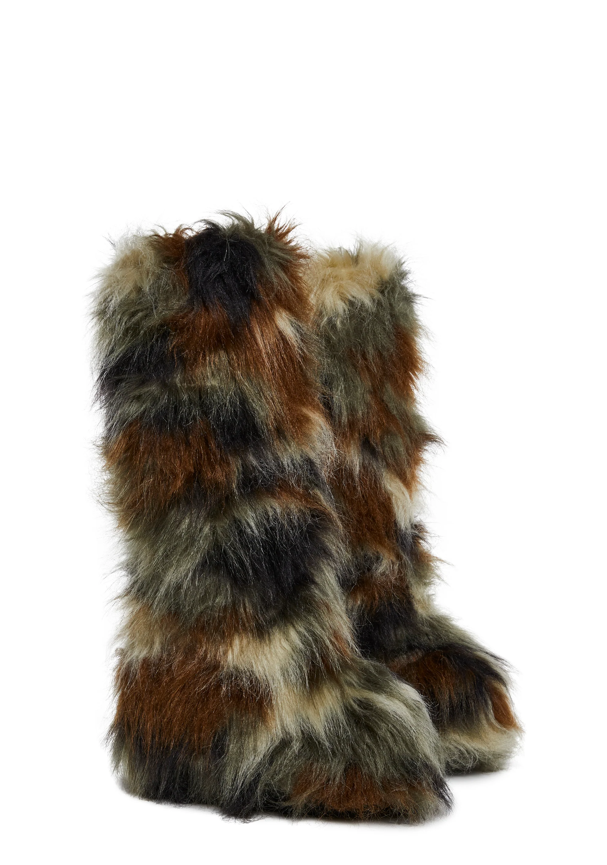 Liquid Rhythm Faux Fur Boots - Camo - Image 3