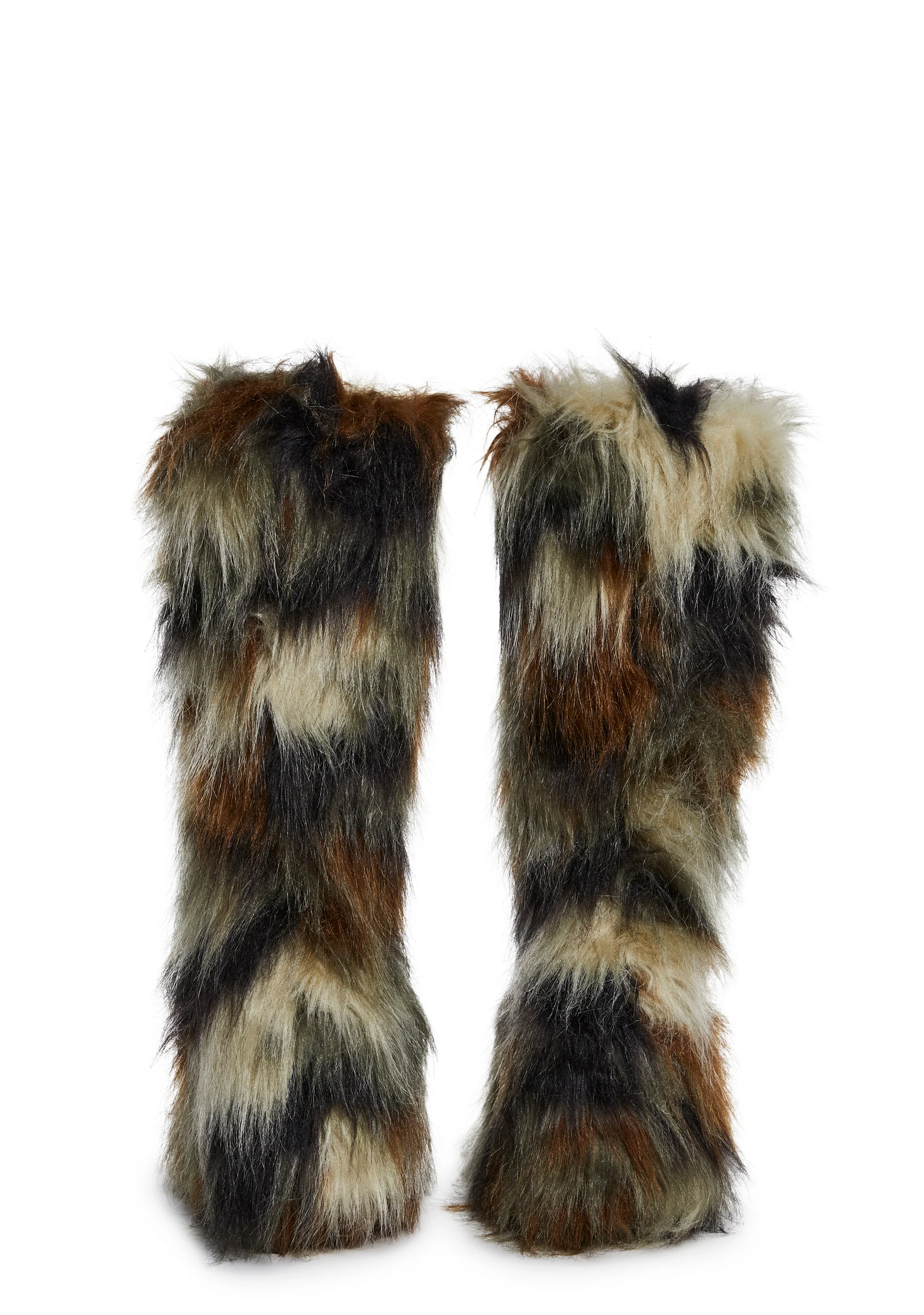 Liquid Rhythm Faux Fur Boots - Camo - Image 4
