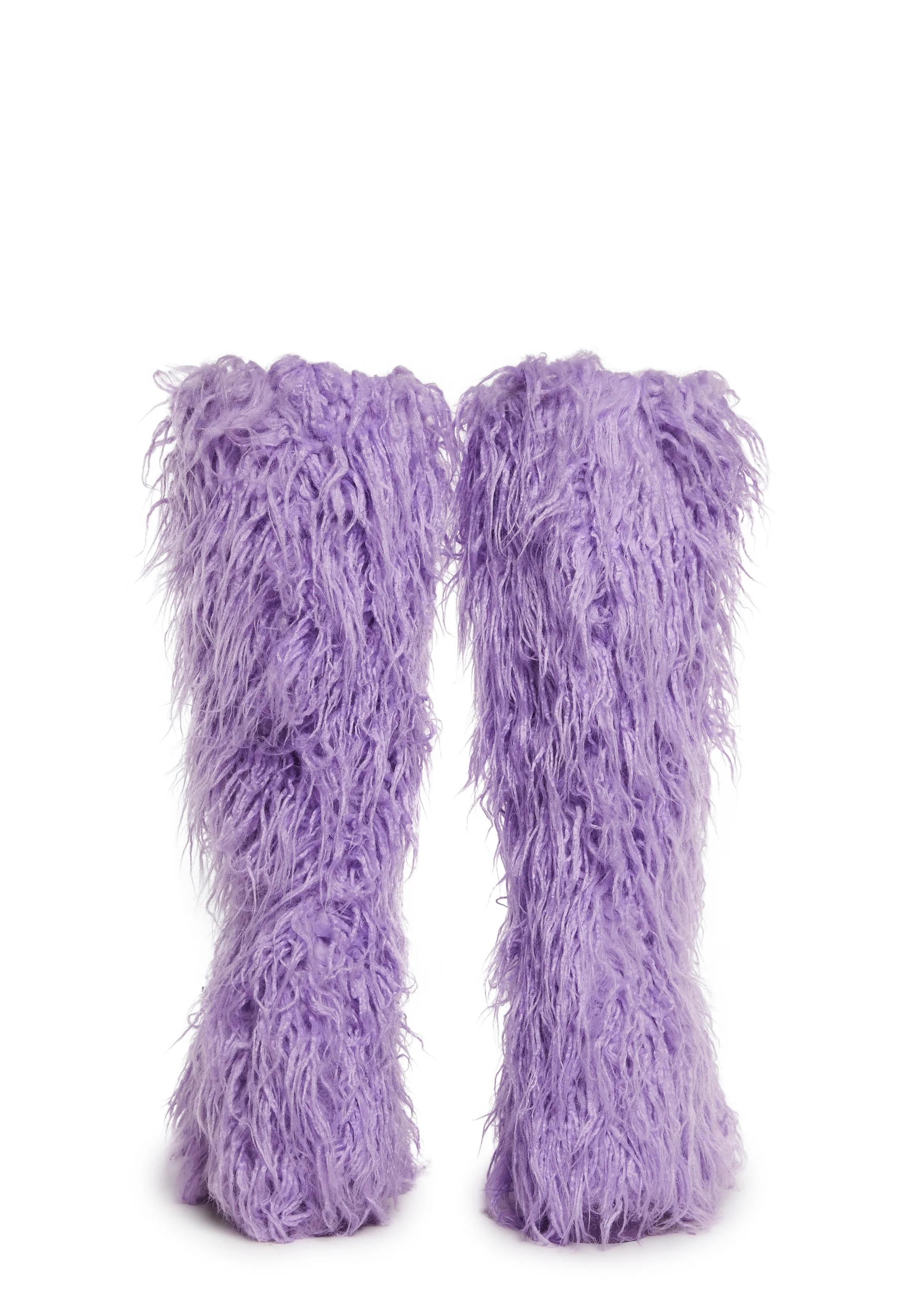Liquid Rhythm Faux Fur Boots - Purple - Image 4