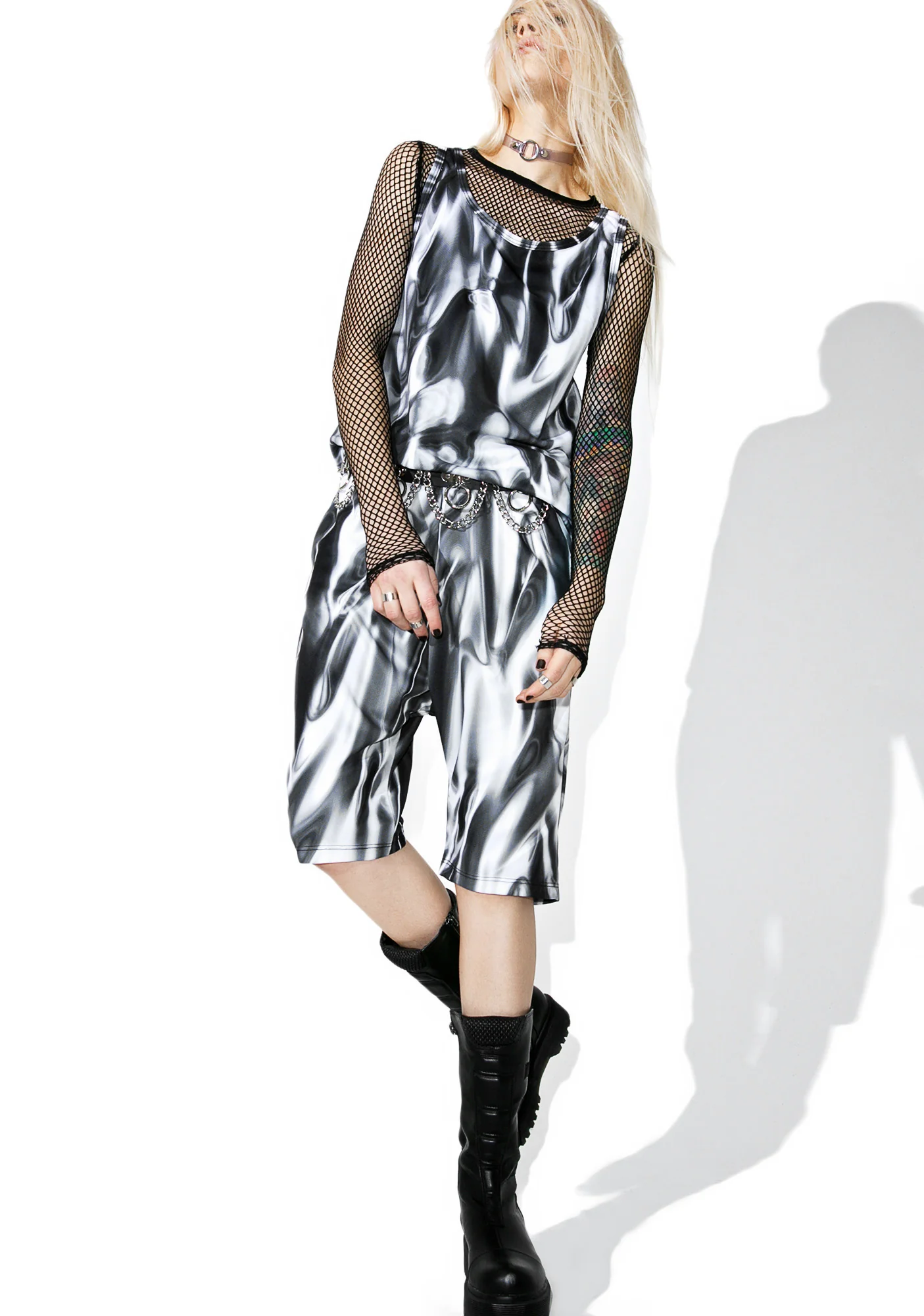 Liquid Silver Shorts - Image 5