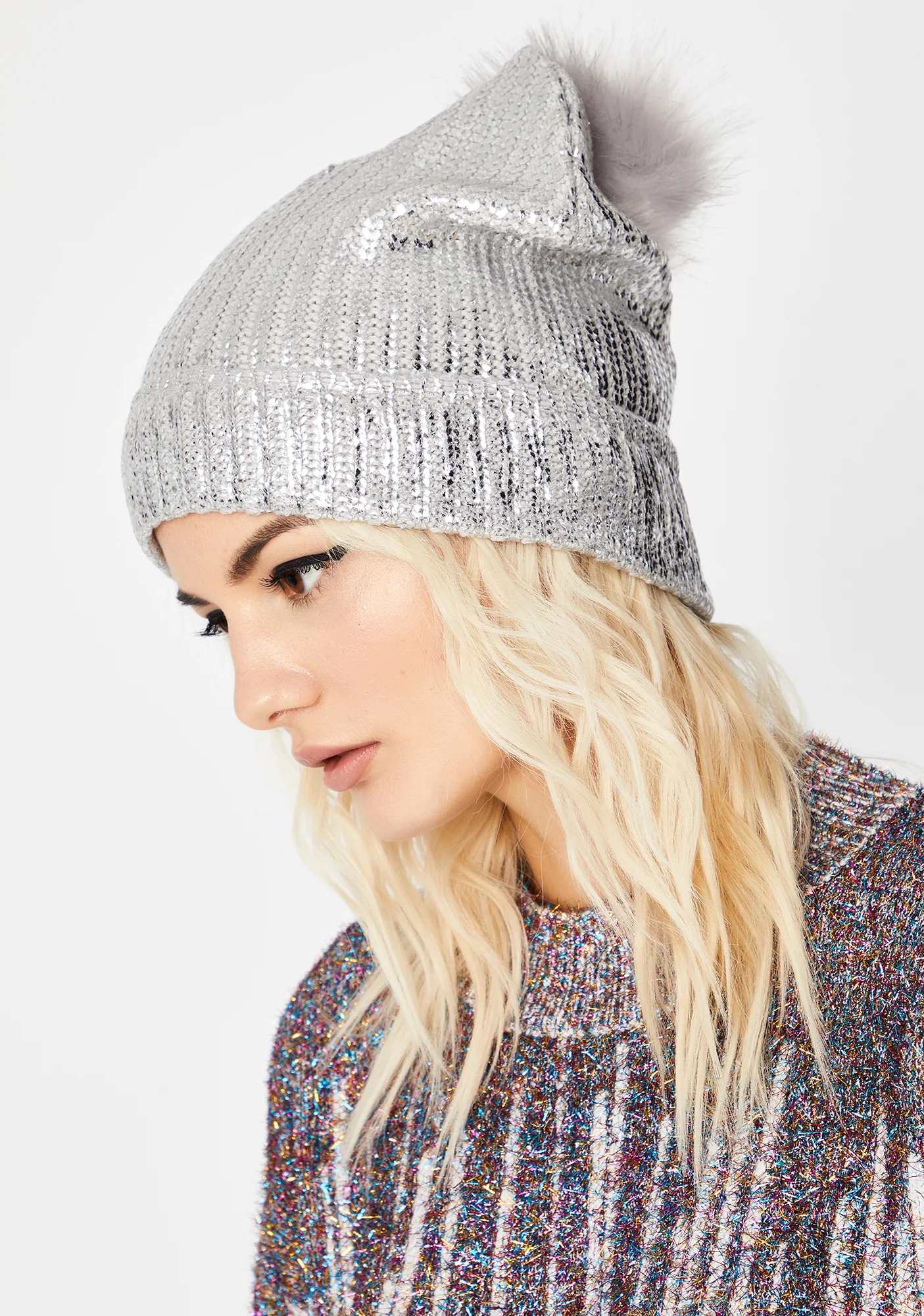 Lit Idea Metallic Beanie - Image 2