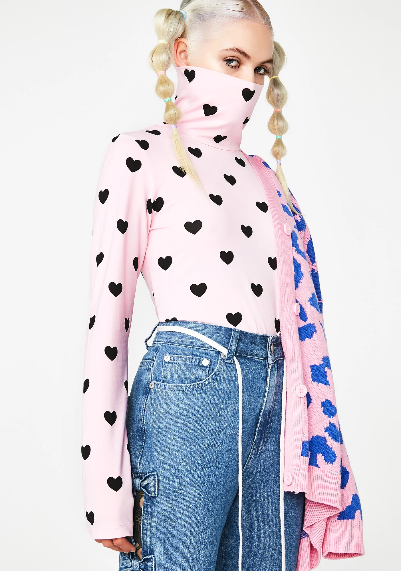 Little Hearts High Neck Top - Image 2