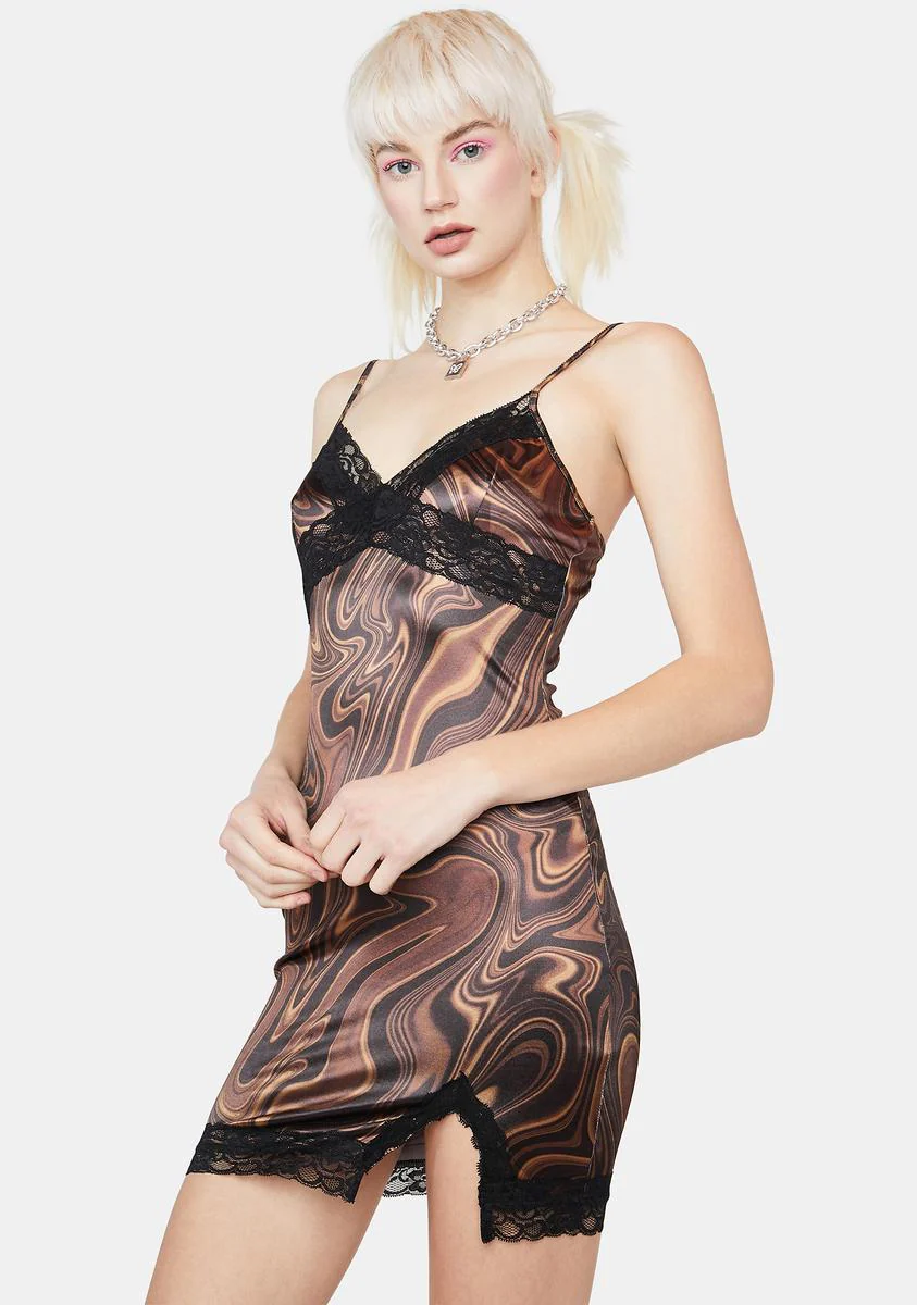 Little Pick Me Up Satin Mini Dress - Image 2