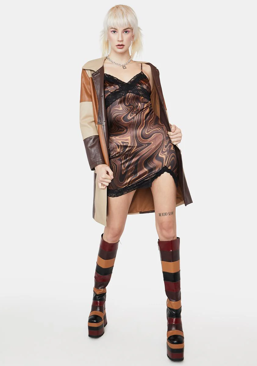 Little Pick Me Up Satin Mini Dress - Image 3