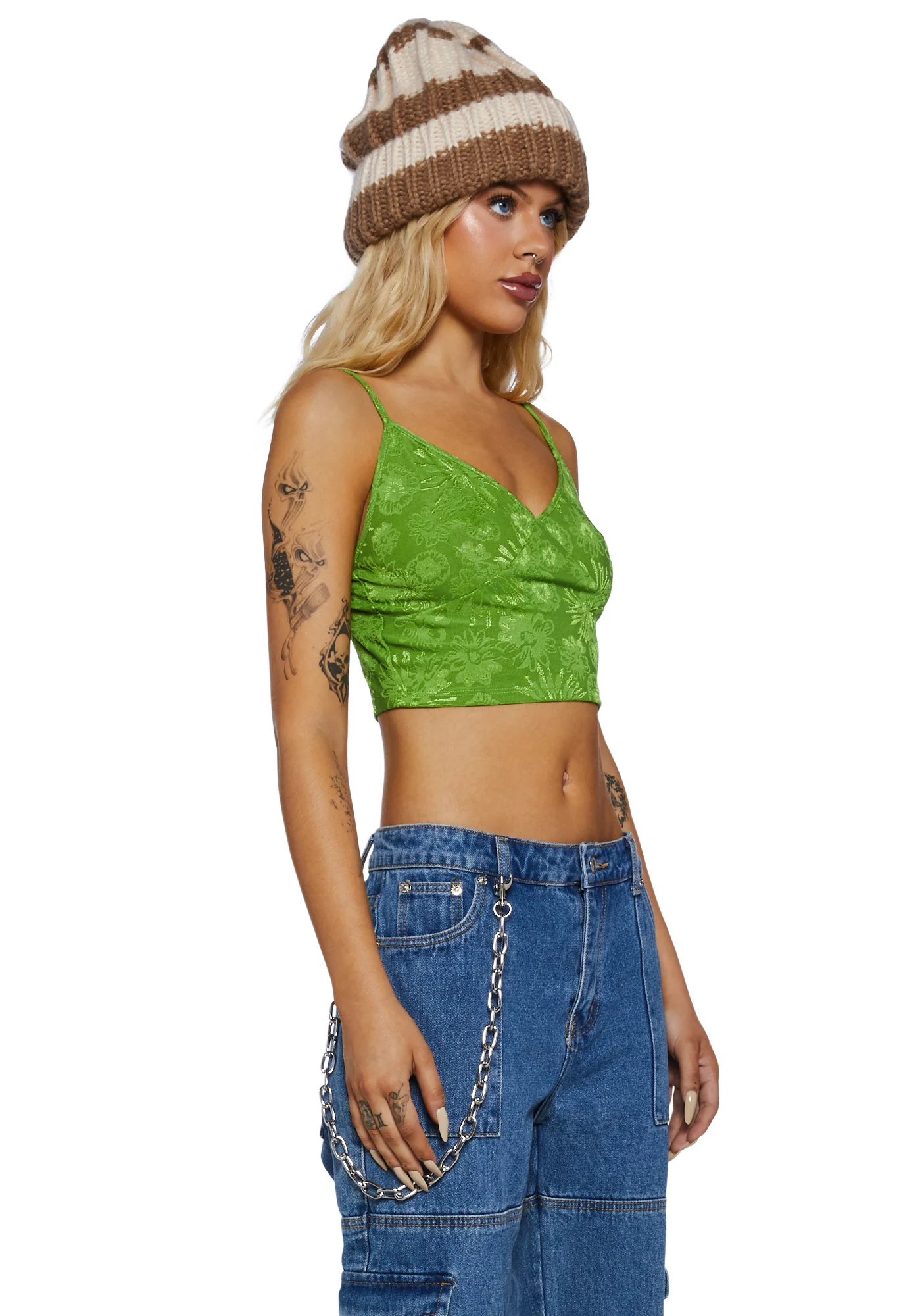 Little Tease Tank Top- Green - Image 3