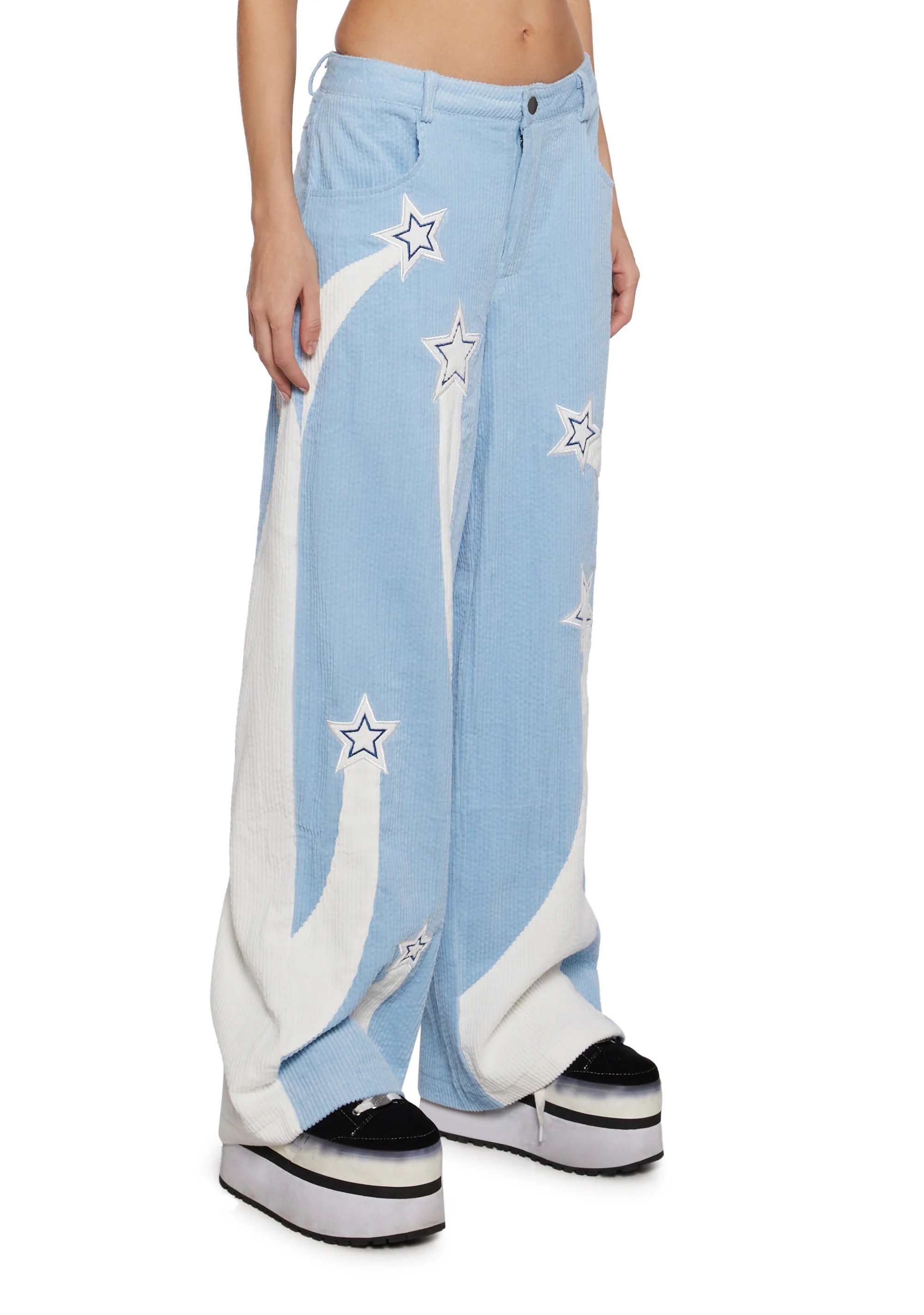 Living The Dream Wide Leg Pants - Blue - Image 3