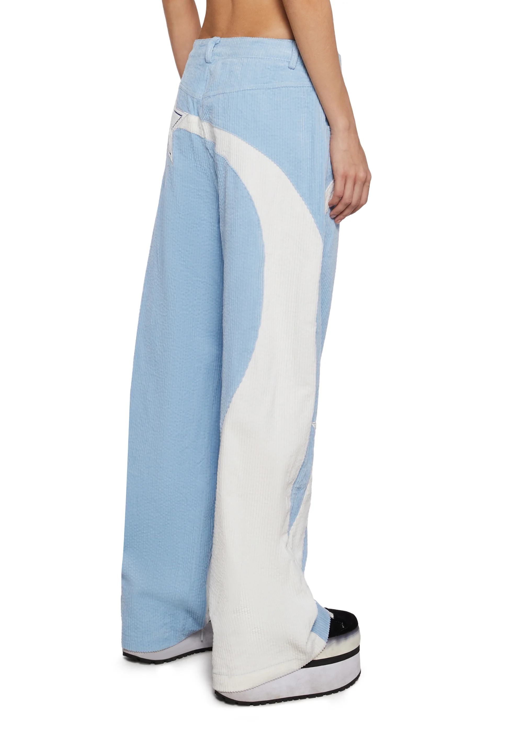 Living The Dream Wide Leg Pants - Blue - Image 4