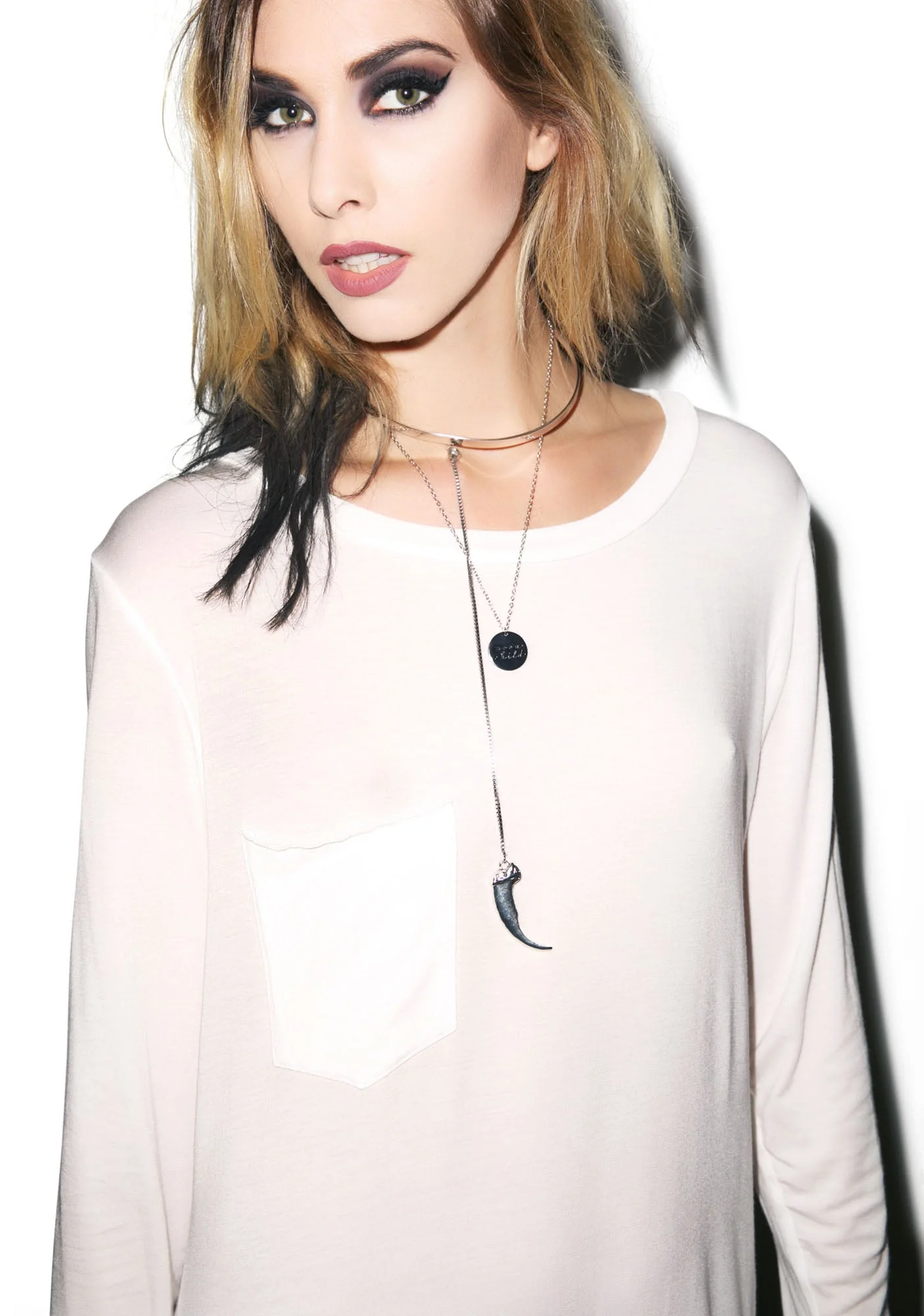 Long Lazy Tee - White - Image 7