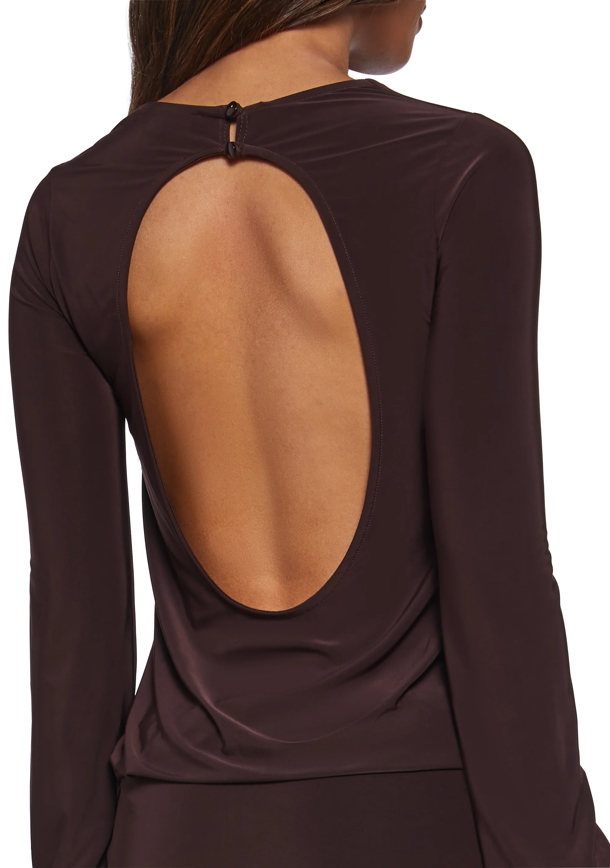 Class Clique Long Sleeve Dress - Brown - Image 5